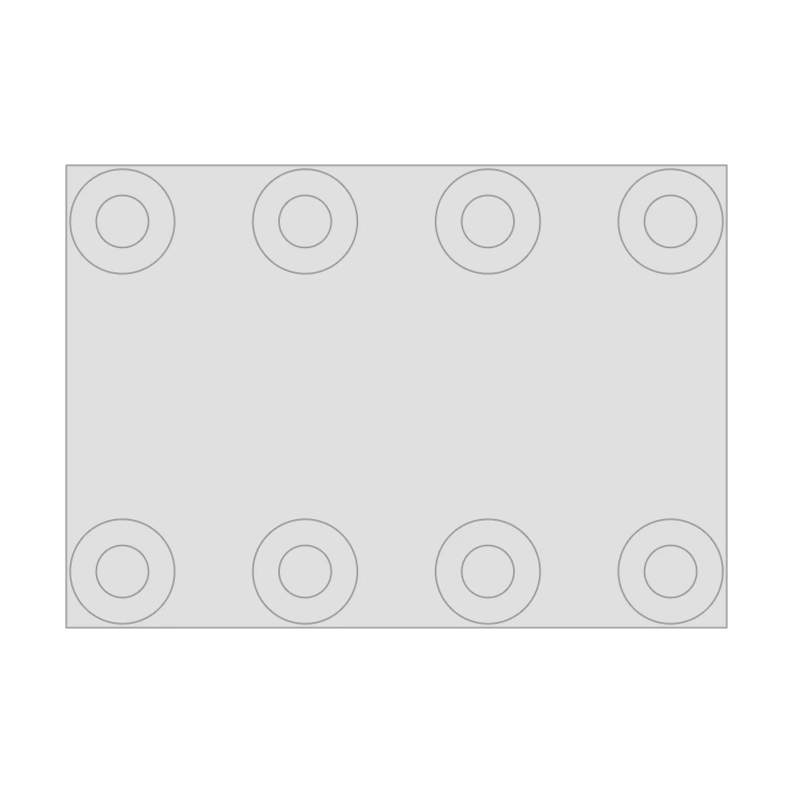 Cooktop 30" — 2D floor-plan symbol