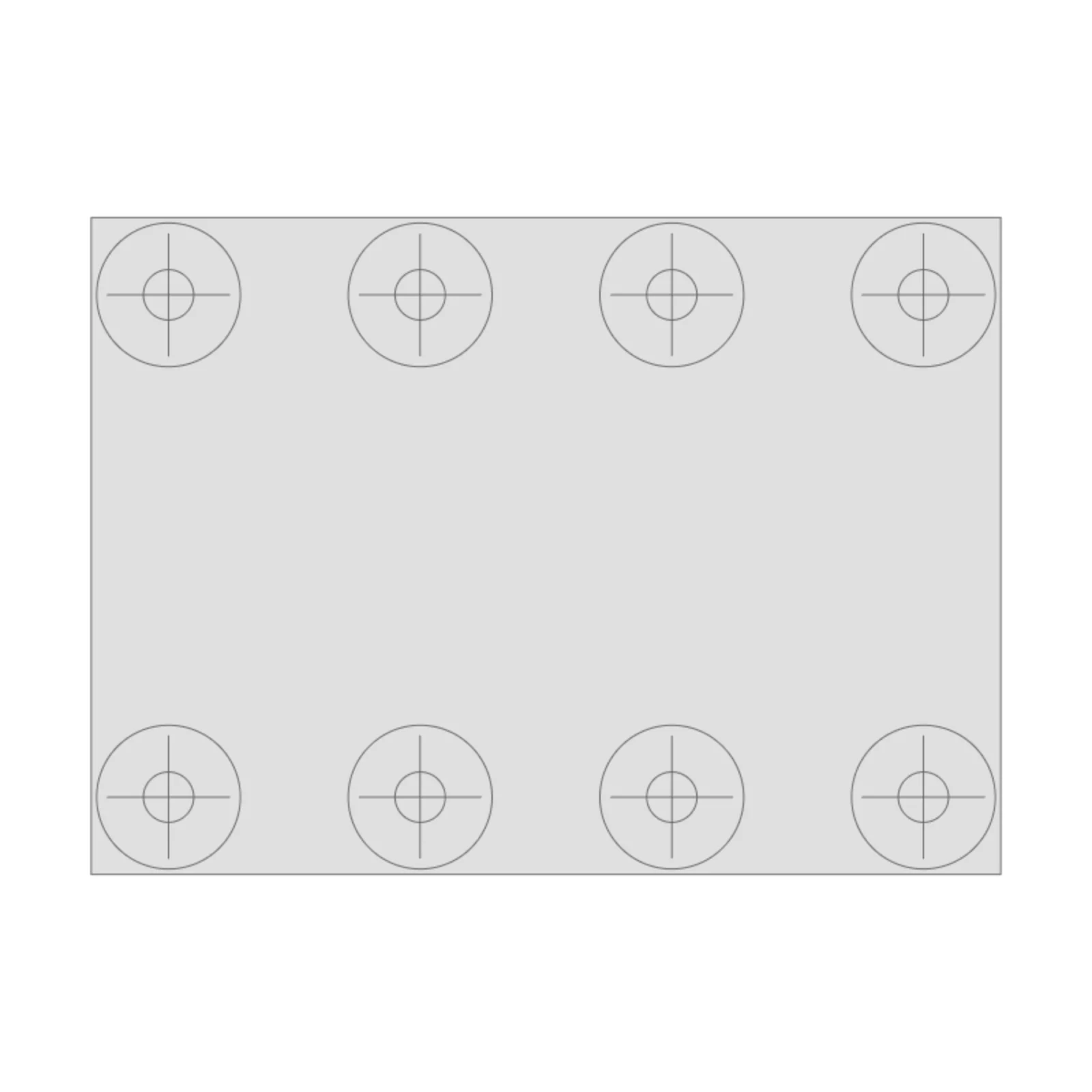 Gas Range 36" — 2D floor-plan symbol