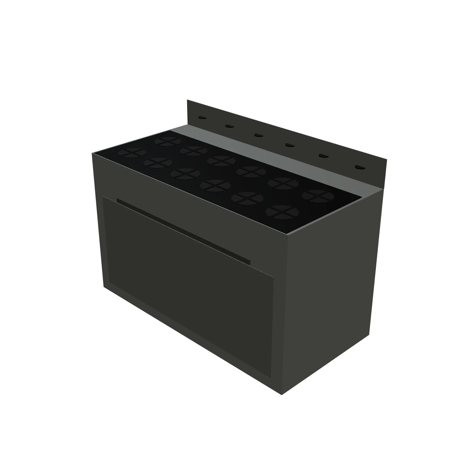 Industrial Gas Range 60" — 3D model preview