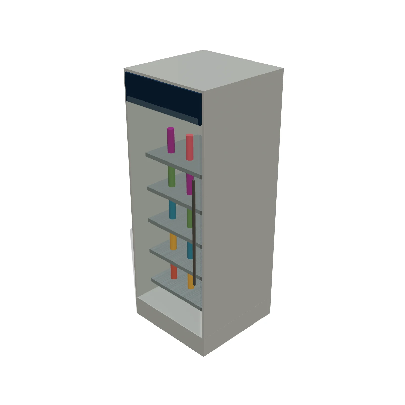 Glass-Door Beverage Cooler — 3D model preview — RoomSketch3D room planner app
