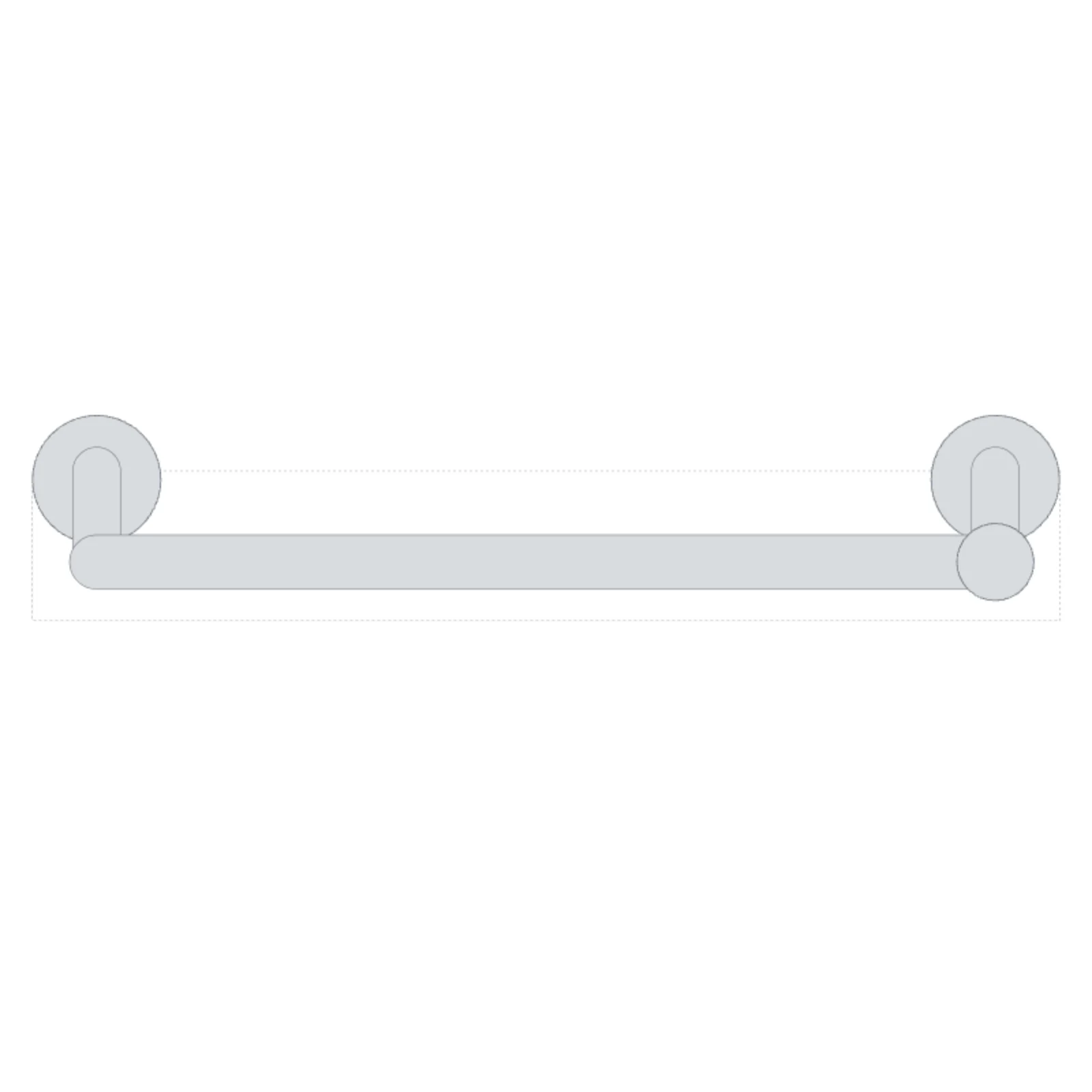 L-Shaped Grab Bar — 2D floor-plan symbol — RoomSketch3D room planner app