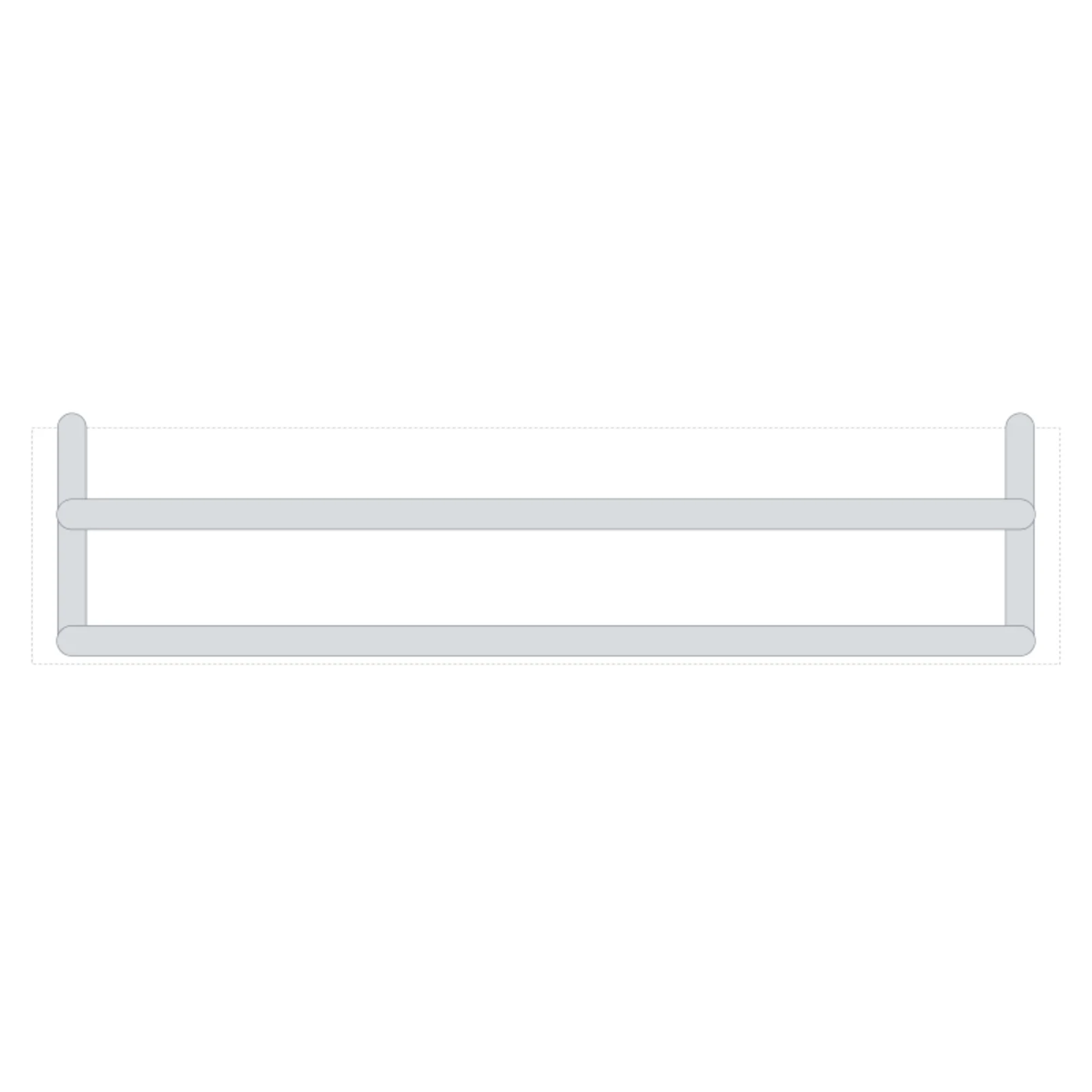 Double Towel Bar — 2D floor-plan symbol — RoomSketch3D home design app