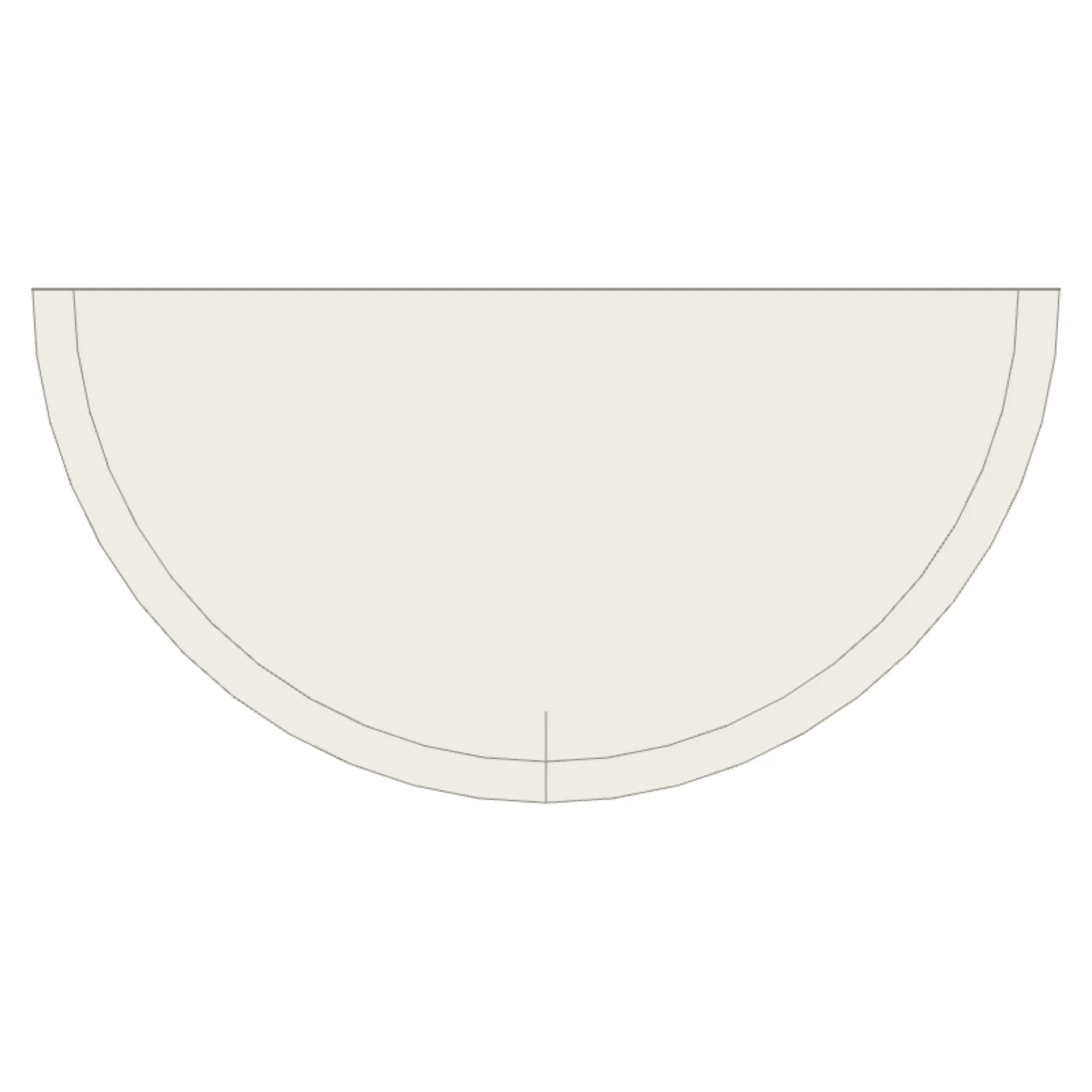 Half-Round Base — 2D floor-plan symbol — RoomSketch3D floor planner
