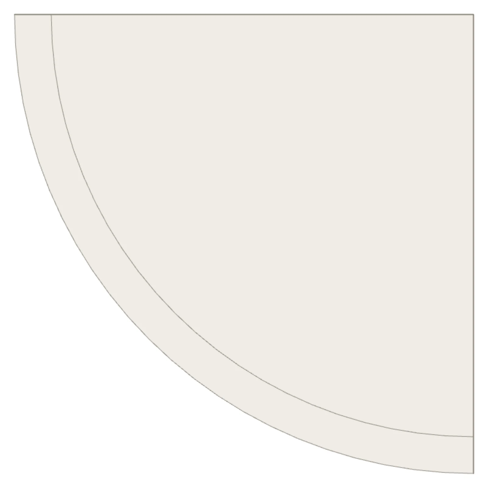 Quarter-Round End Base — 2D floor-plan symbol — RoomSketch3D room planner app