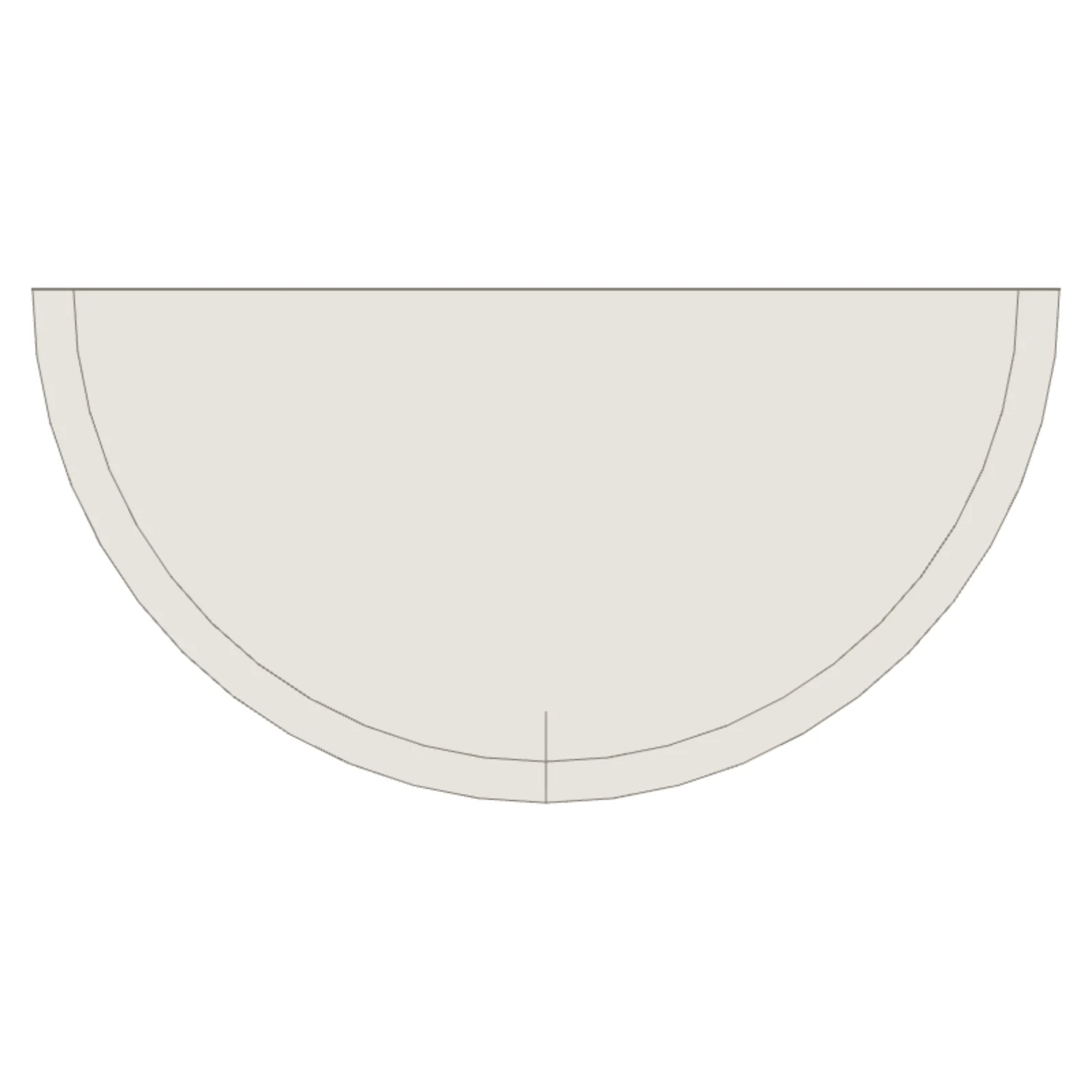 Half-Round Wall — 2D floor-plan symbol — RoomSketch3D floor plan creator