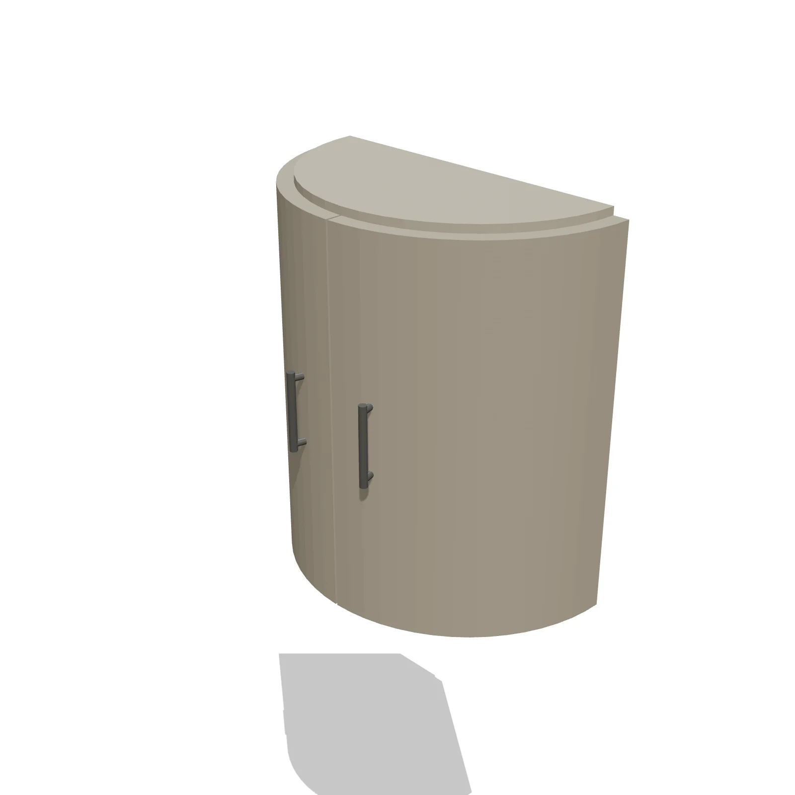 Half-Round Wall — 3D model preview — RoomSketch3D floor plan creator
