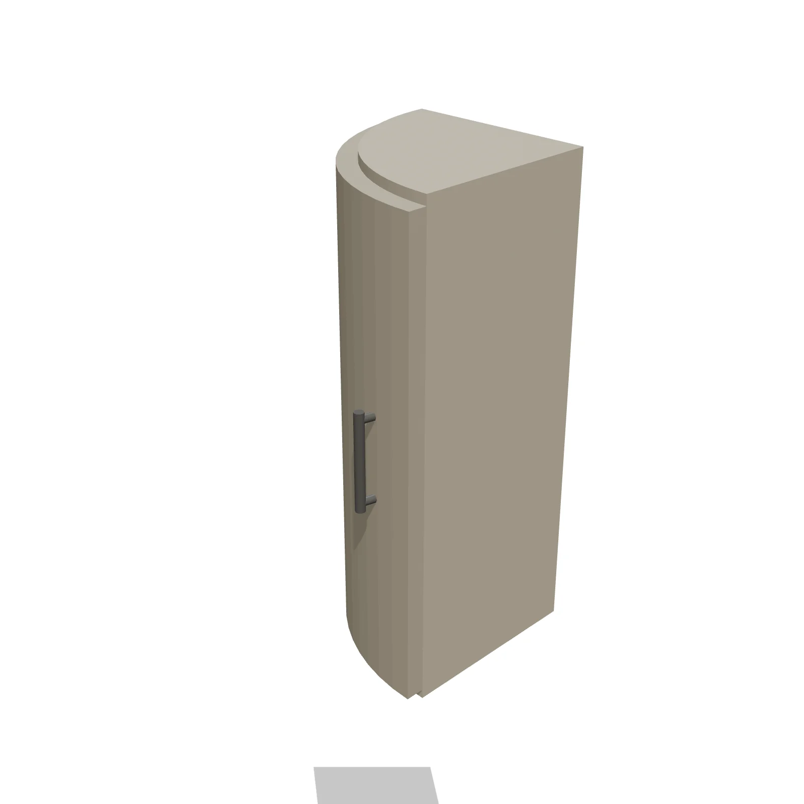 Quarter-Round End Wall — 3D model preview — RoomSketch3D floor plan creator