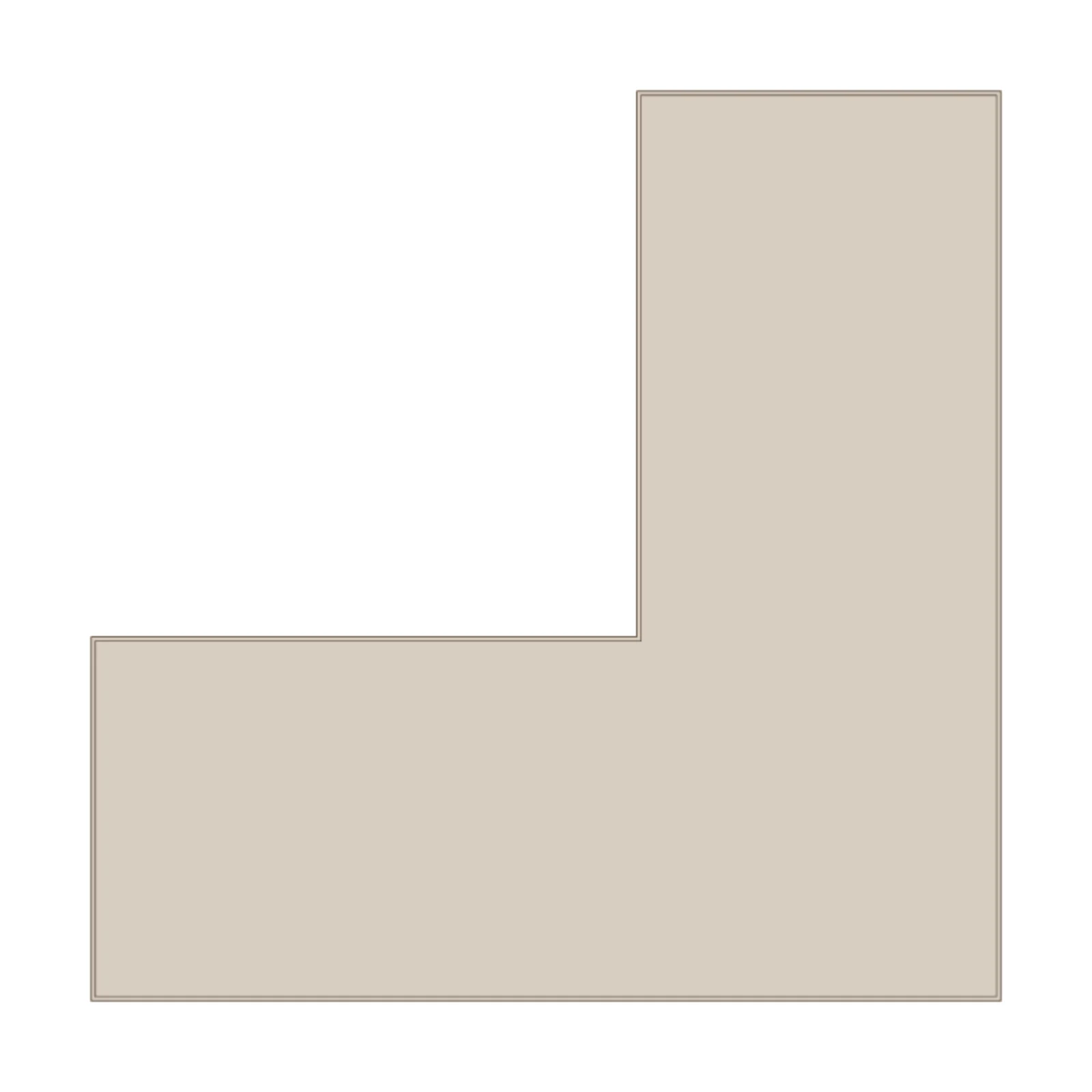 L-Shaped Desk — 2D floor-plan symbol