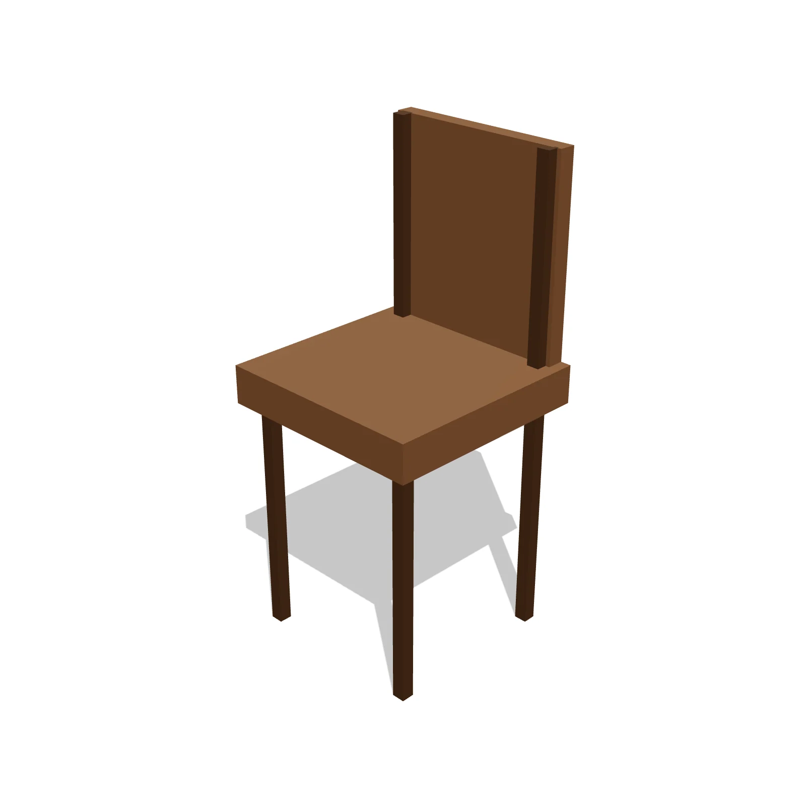 Stool w/ Back — 3D model preview