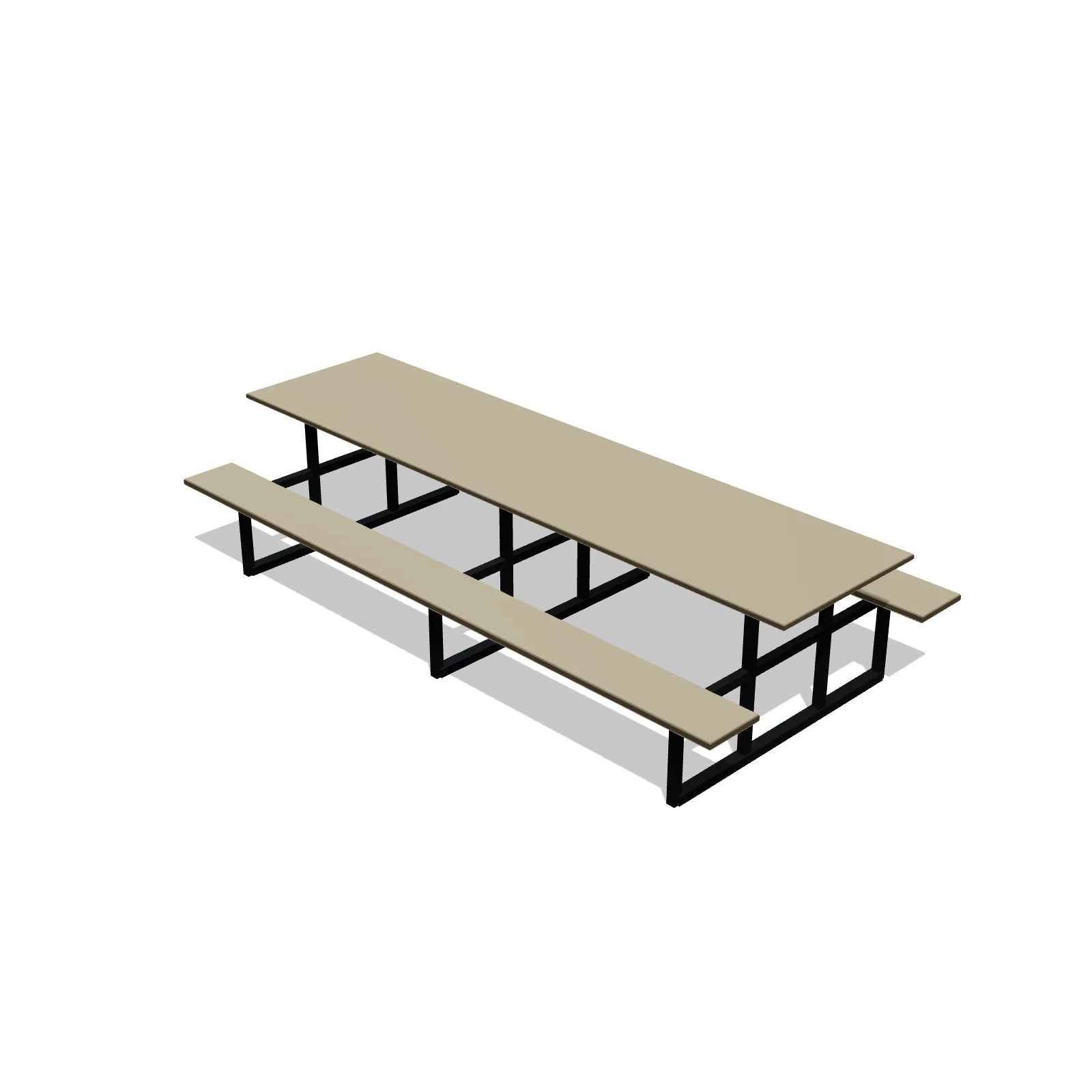 School Lunch Table 10 ft (with Benches) — 3D model preview — RoomSketch3D floor planner