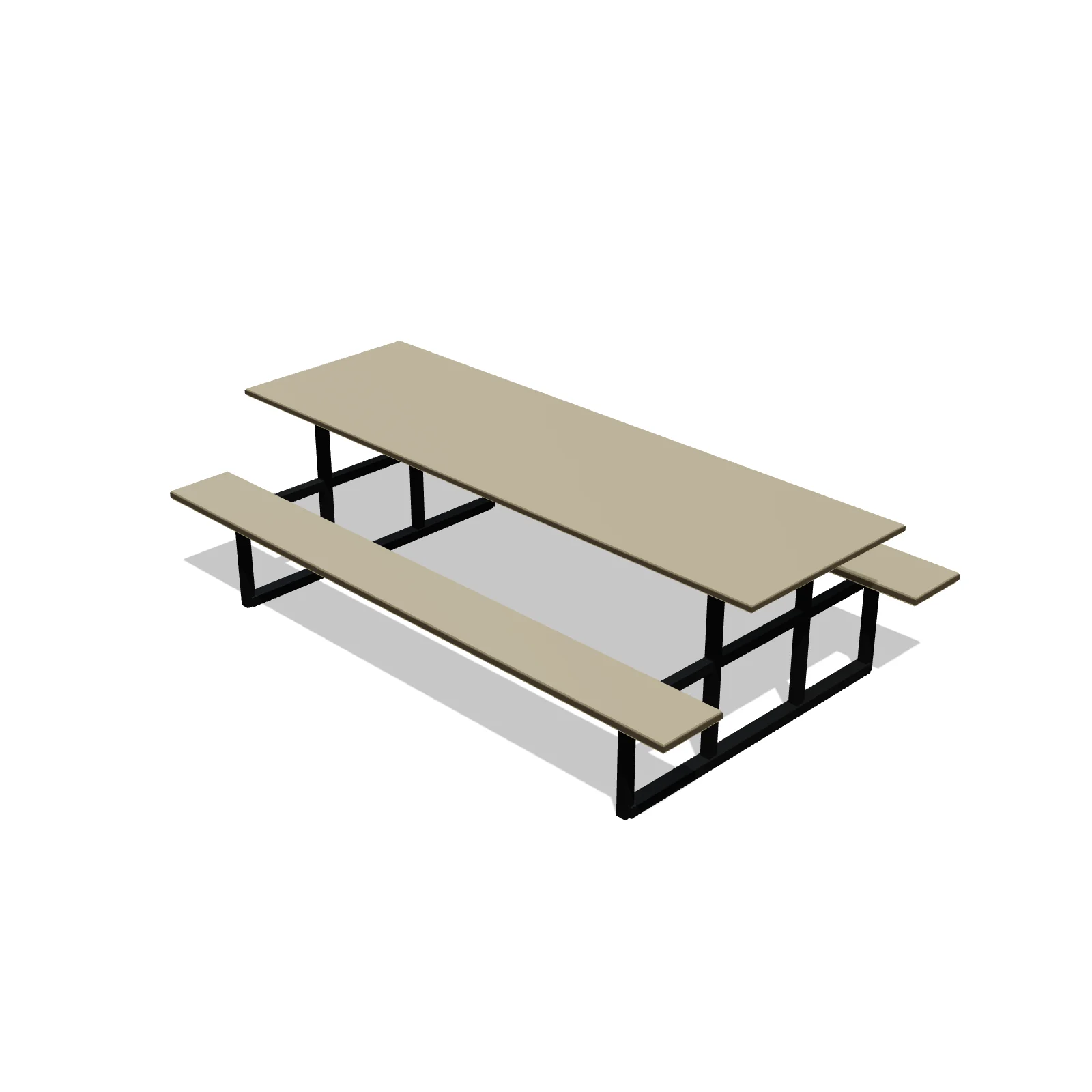 School Lunch Table 8 ft (with Benches) — 3D model preview — RoomSketch3D 3D floorplan software