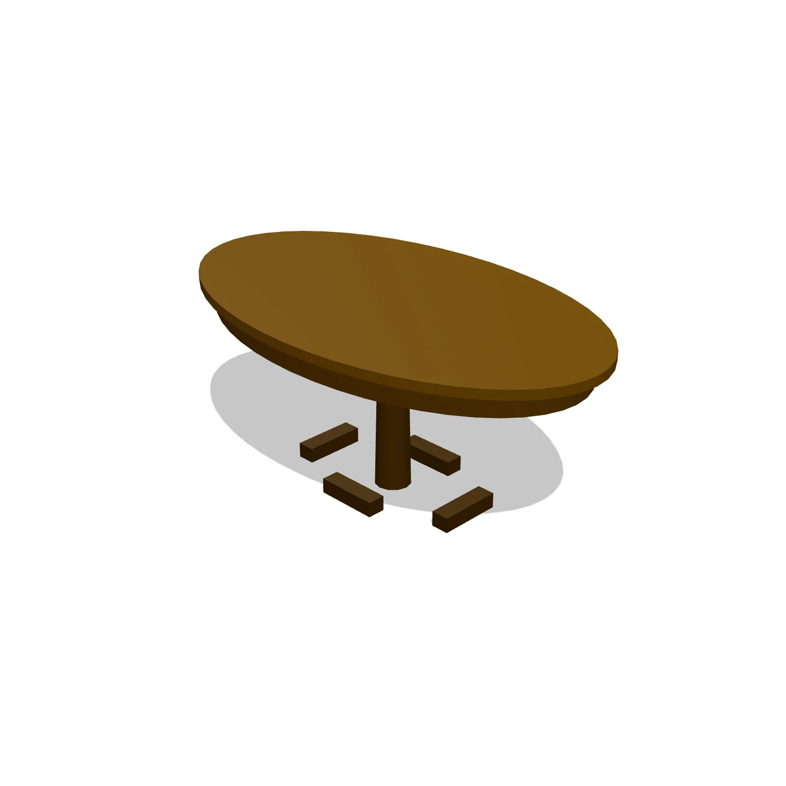 Oval Table 72" — 3D model preview