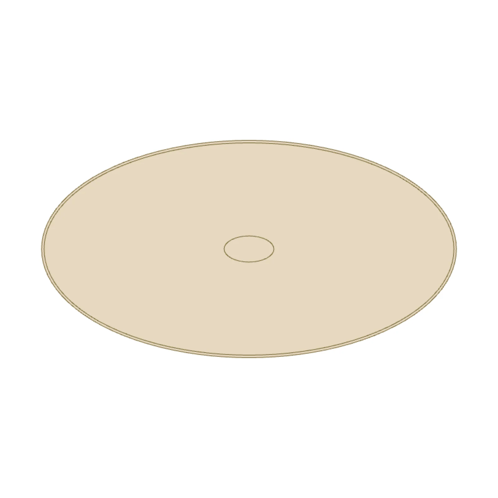 Oval Table 84" — 2D floor-plan symbol