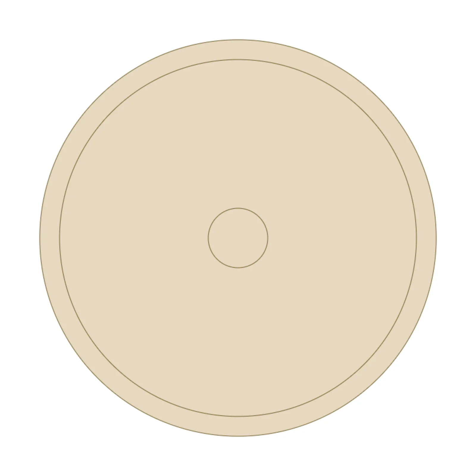 Round Table 42" — 2D floor-plan symbol