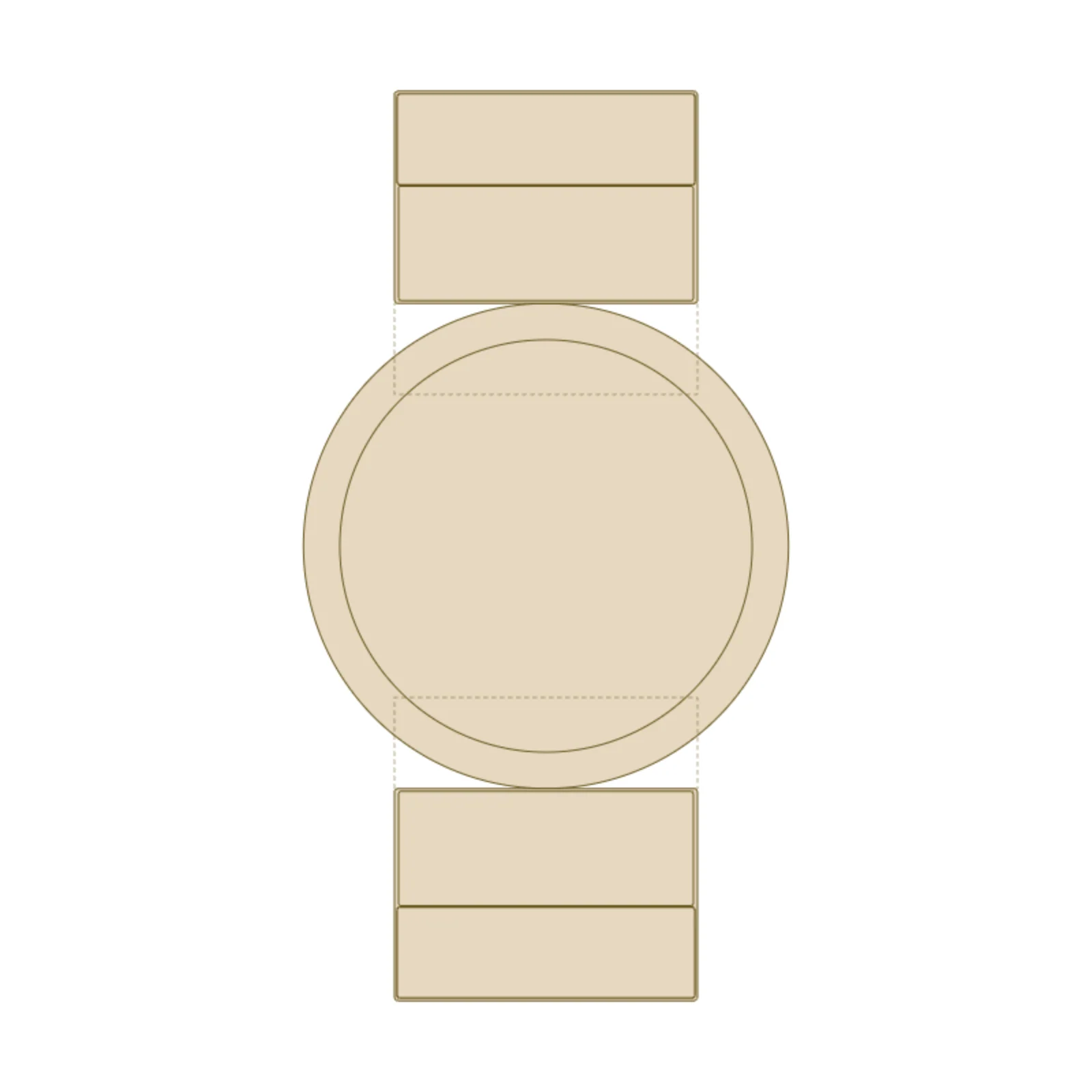 Breakfast Nook — 2D floor-plan symbol