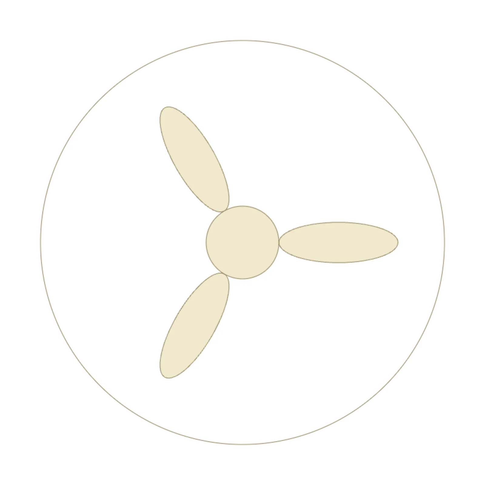 Ceiling Fan 52" — 2D floor-plan symbol