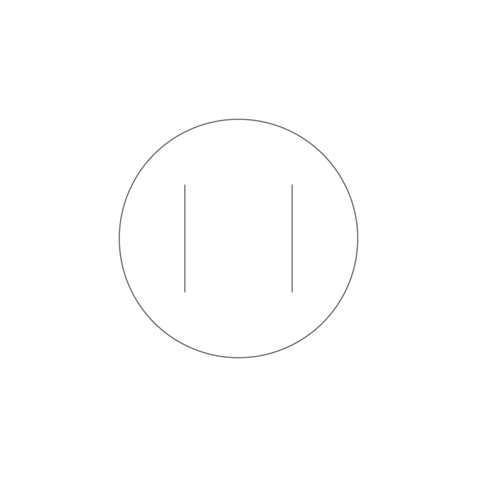 Duplex Outlet — 2D floor-plan symbol