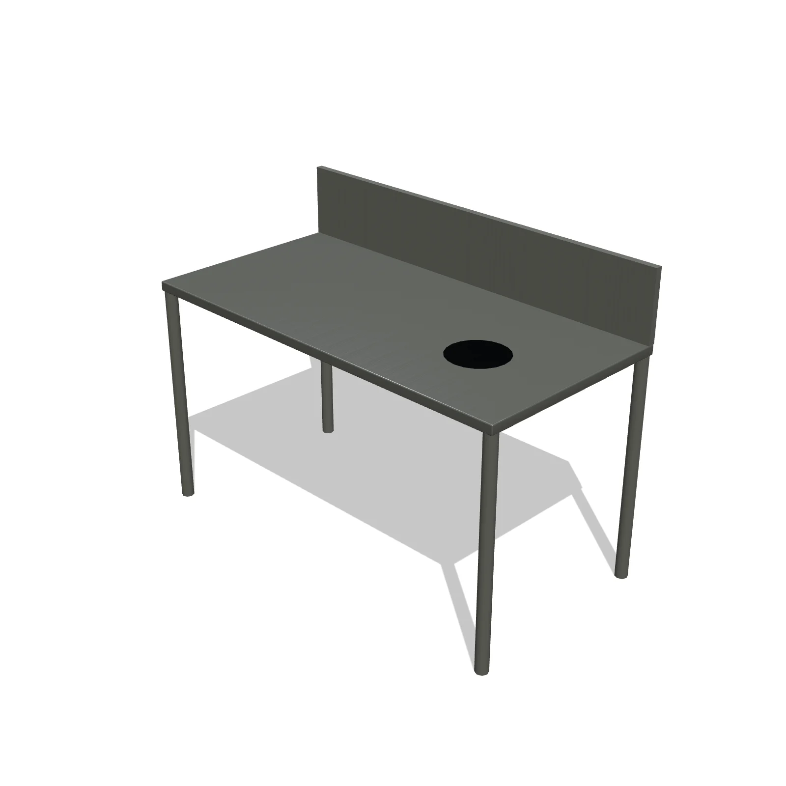 Soiled Dish Table 60" — 3D preview — RoomSketch3D 3D floorplan software