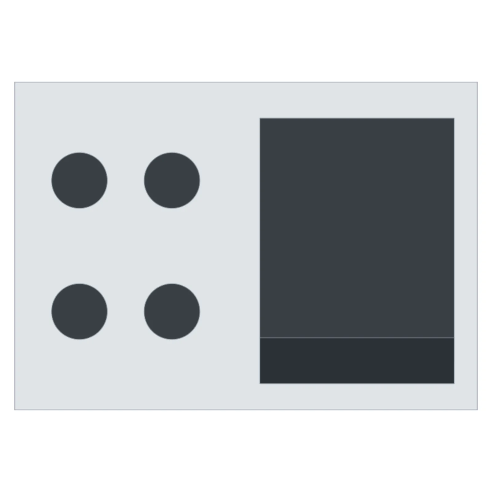 Commercial Range 48" (Burners + Griddle) — 2D floor-plan symbol — RoomSketch3D floor planner