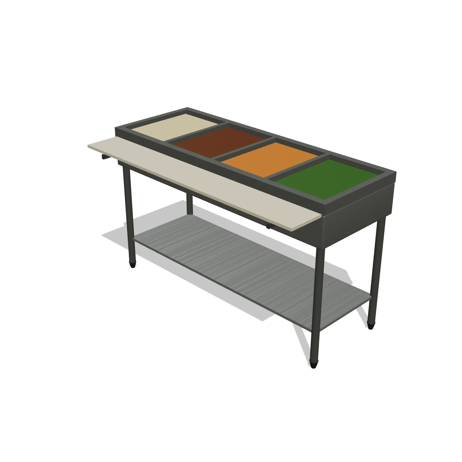 Steam Table 60" — 3D preview — RoomSketch3D floor planner