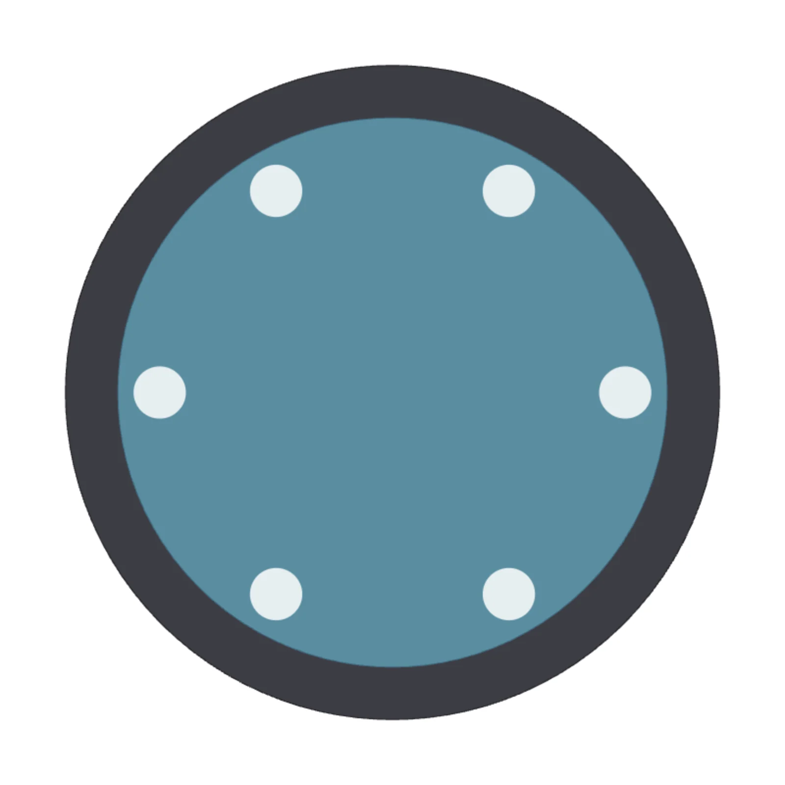 Round Hot Tub — 2D floor-plan symbol