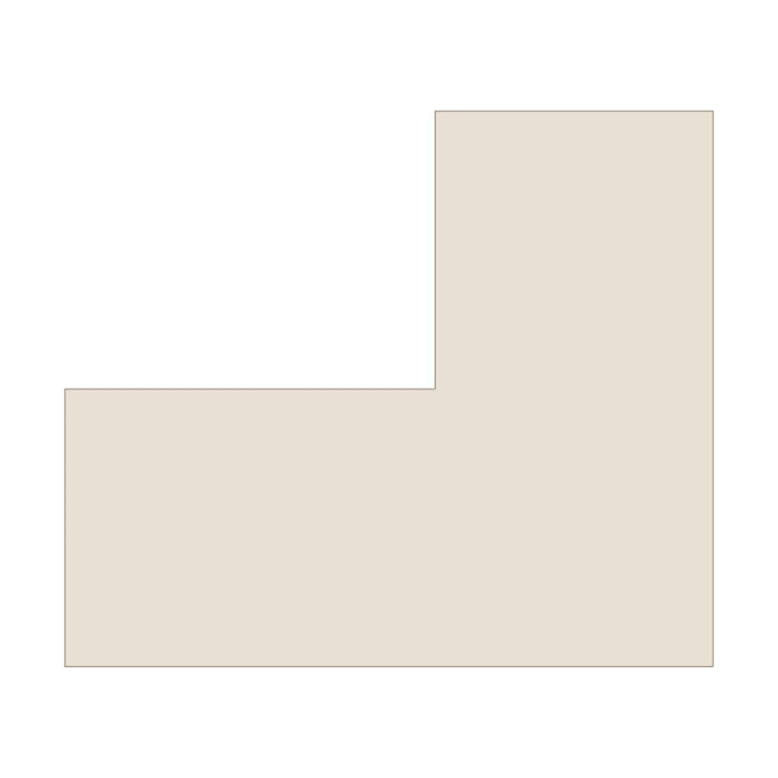 L-Shaped Island — 2D floor-plan symbol