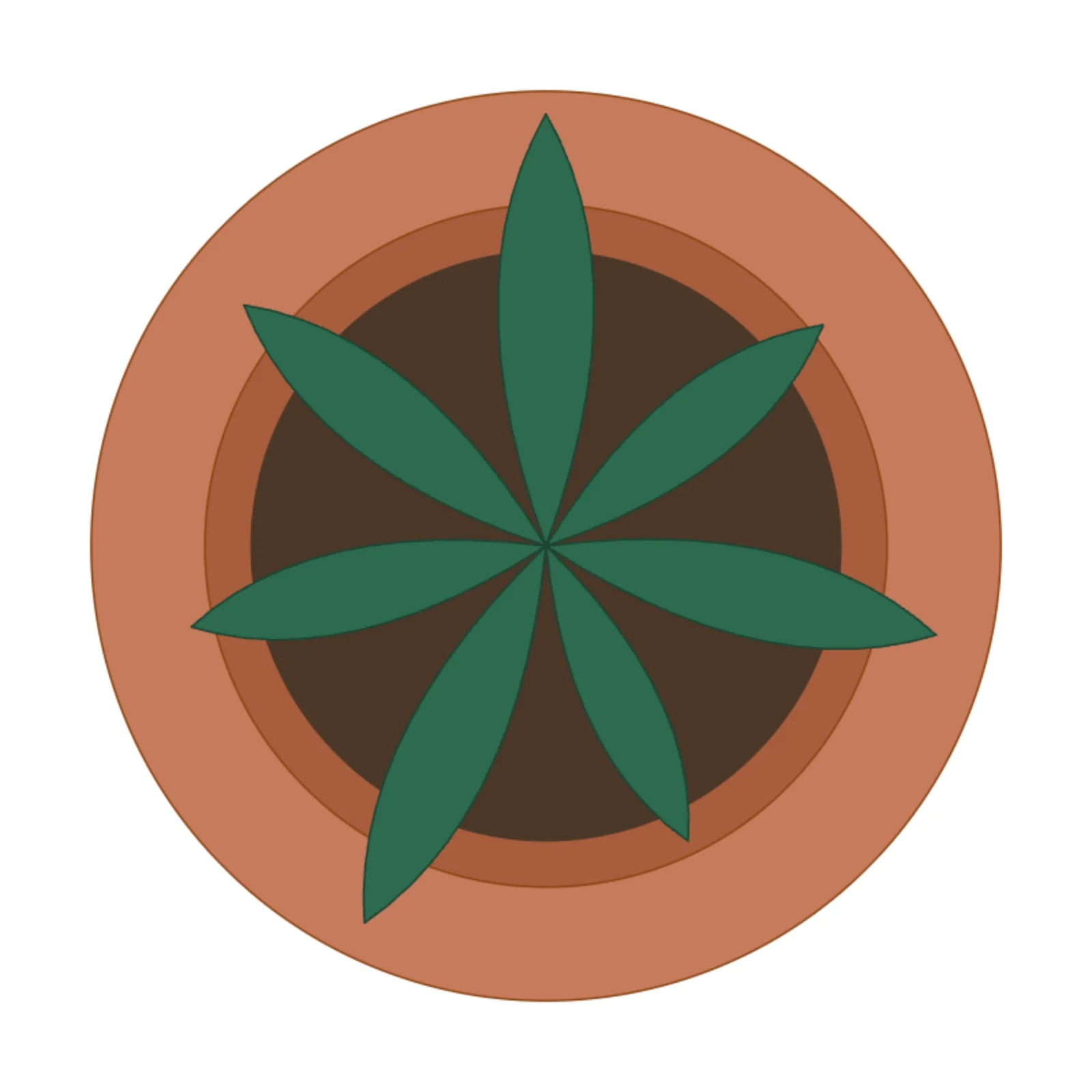 Large Plant — 2D floor-plan symbol