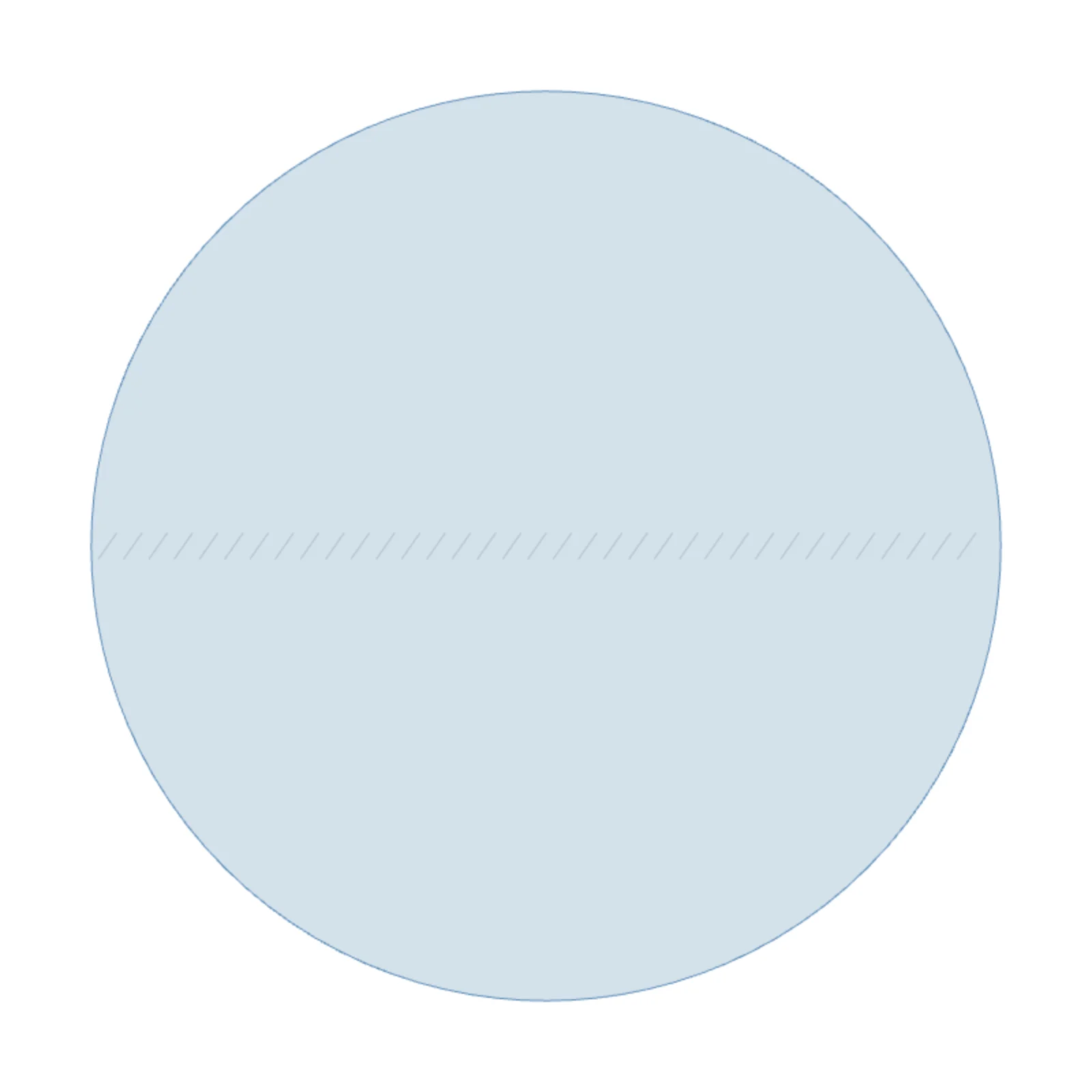 Round Mirror 36" — 2D floor-plan symbol