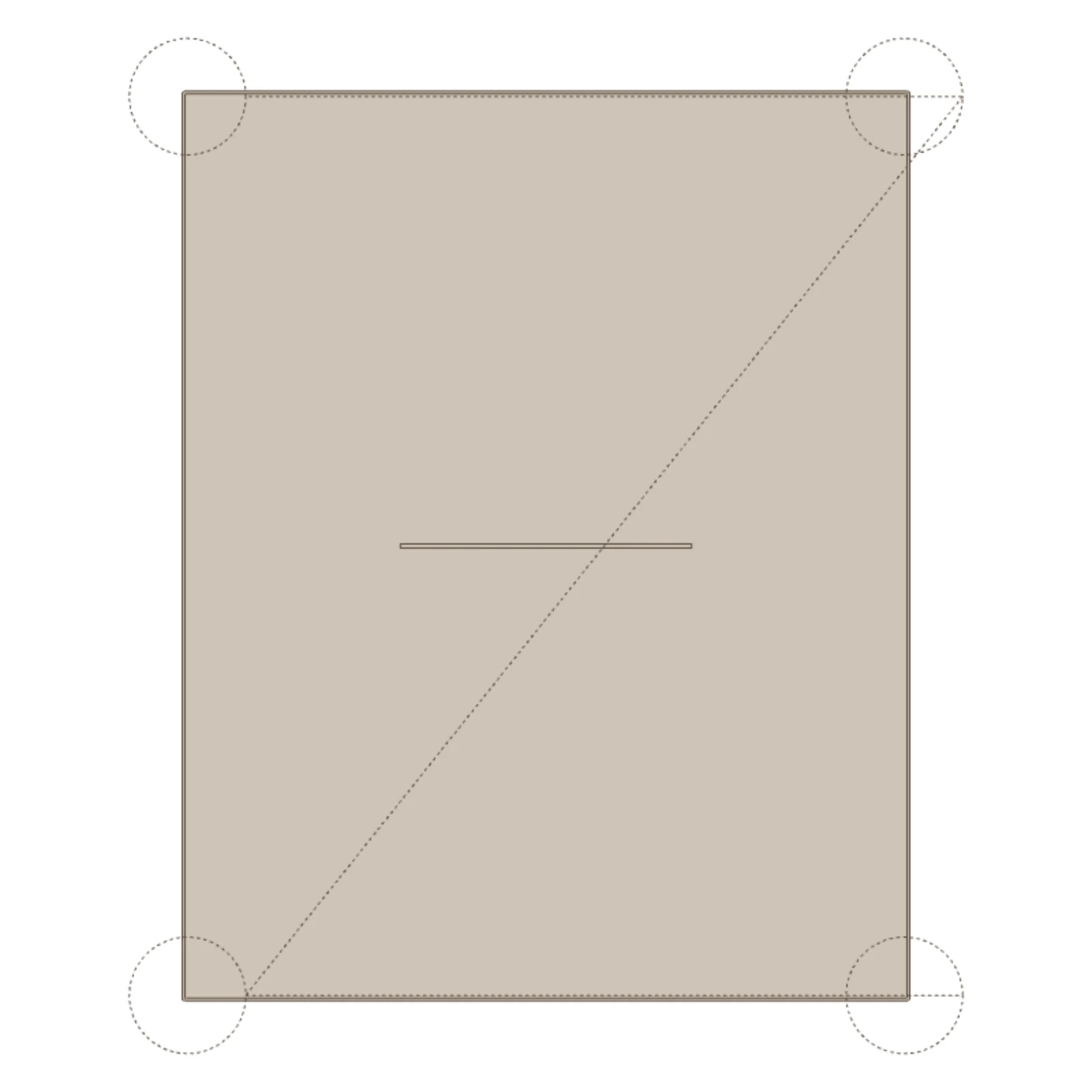 Mobile Pedestal — 2D floor-plan symbol