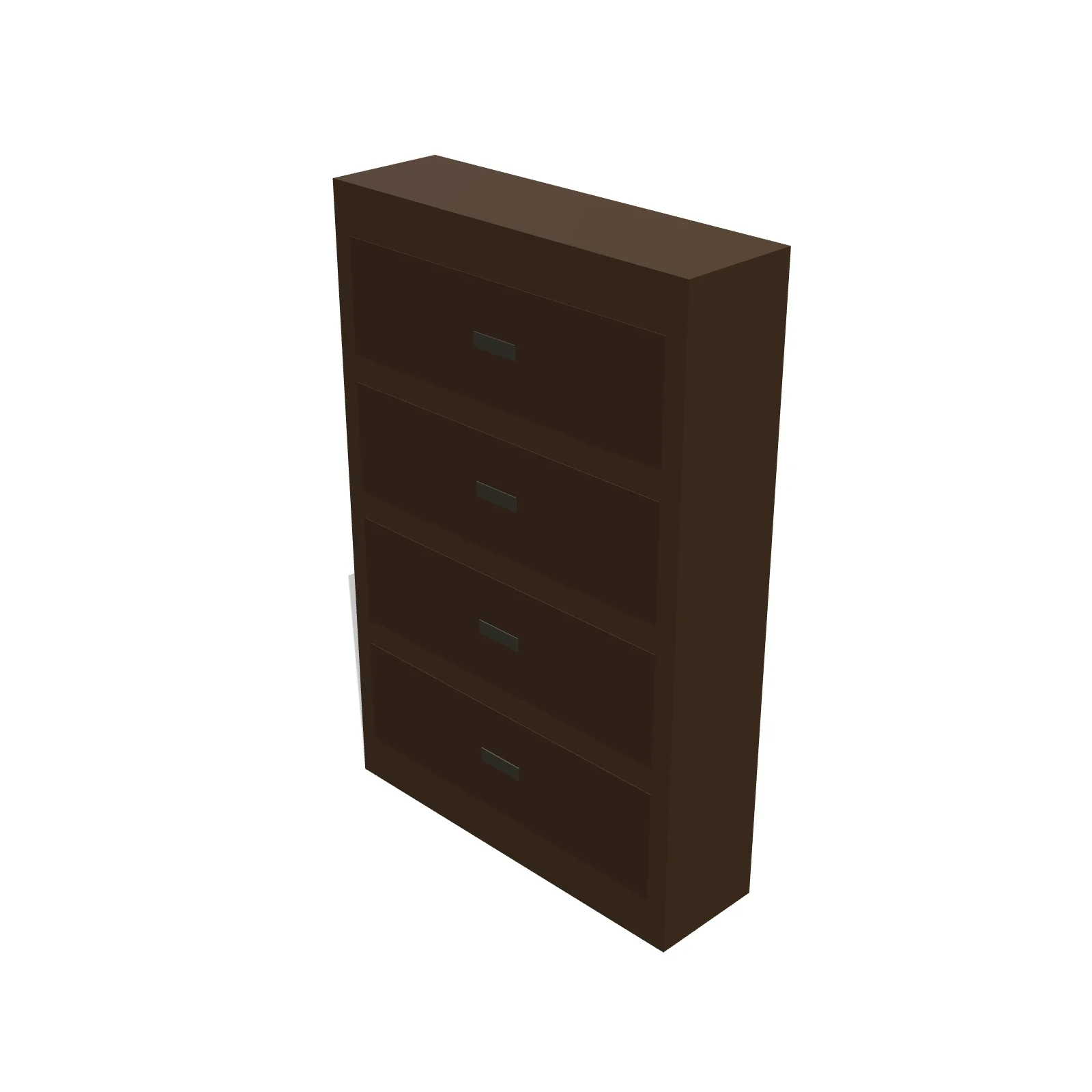 Wide Office Bookshelf — 3D preview