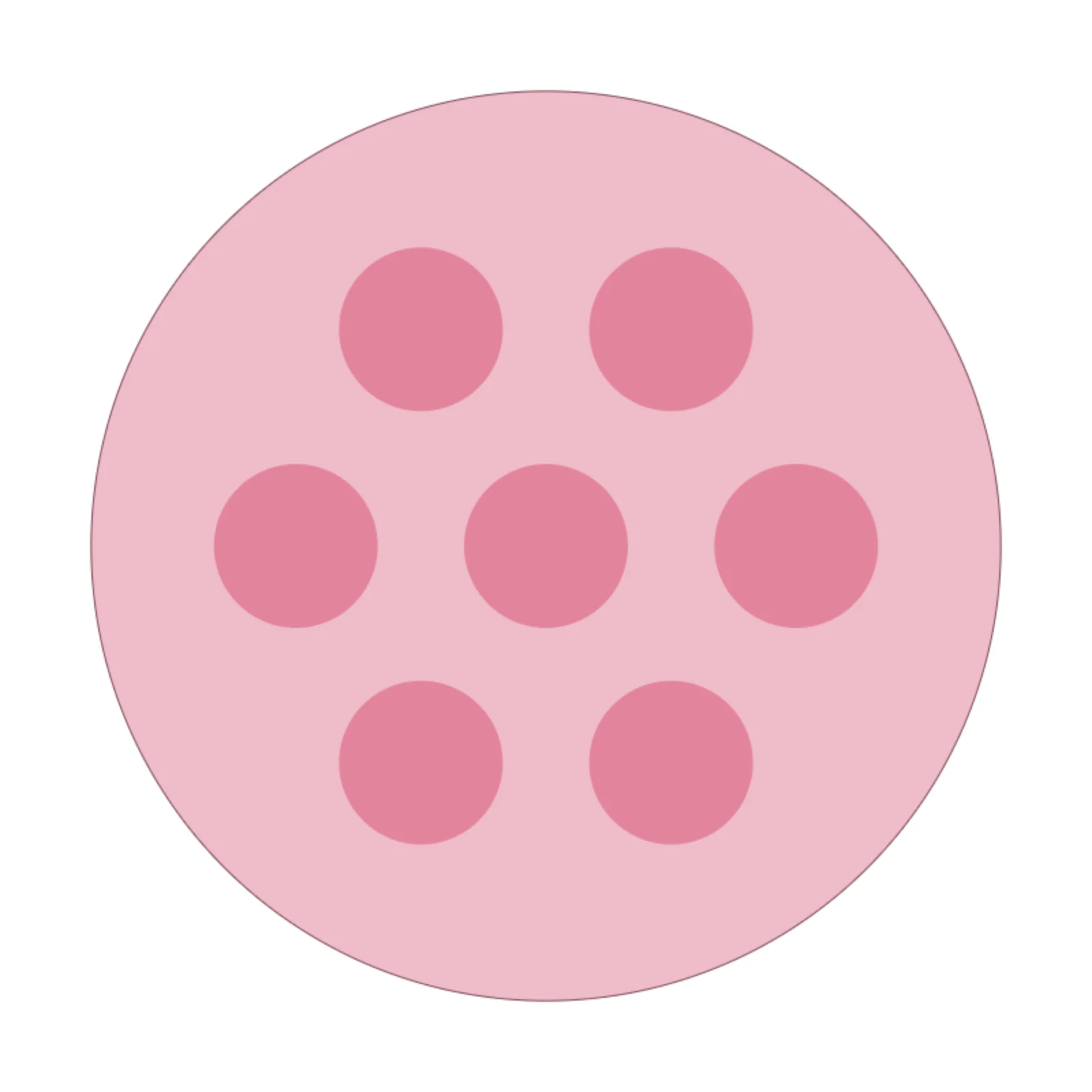 Flower Cluster — 2D floor-plan symbol