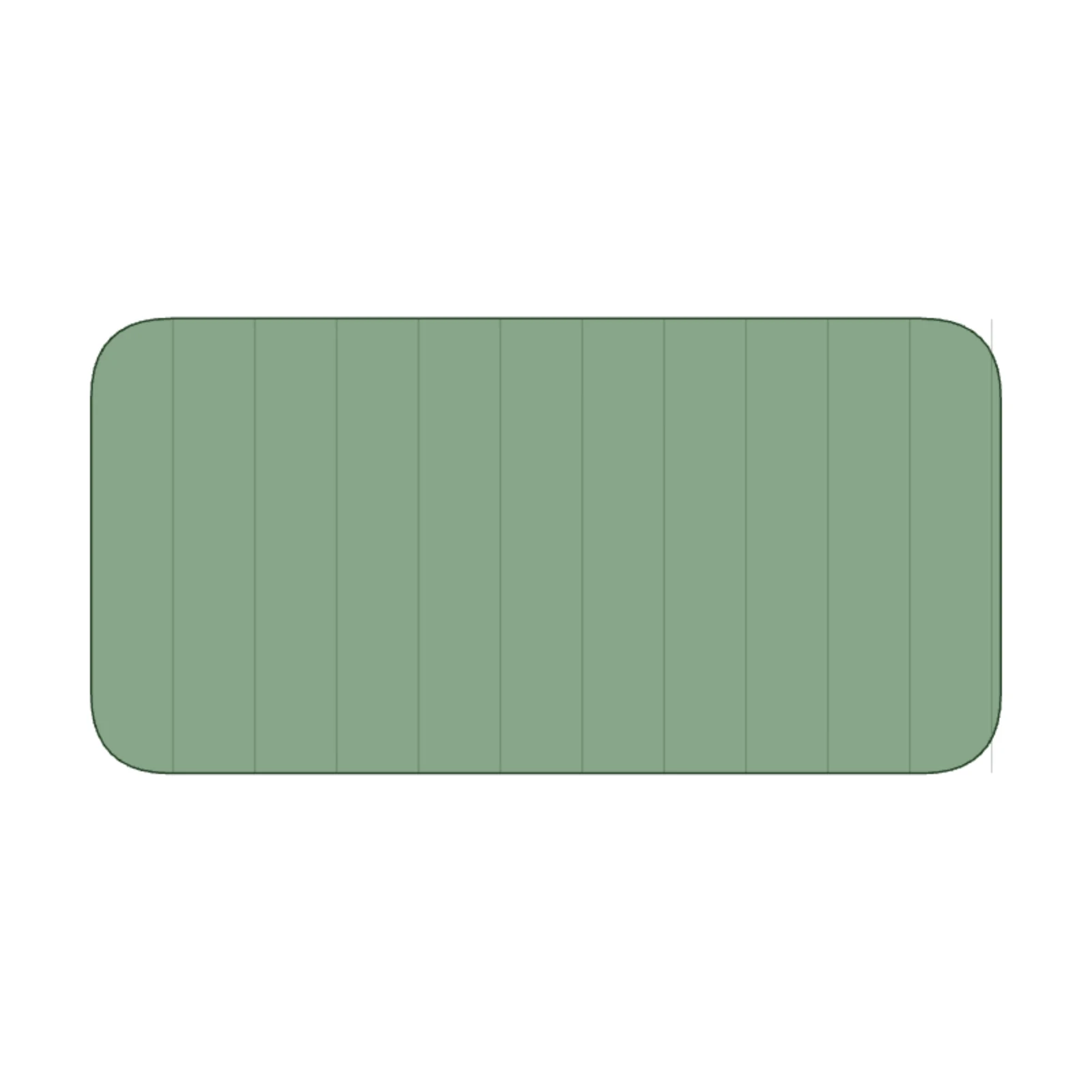 Hedge Segment — 2D floor-plan symbol