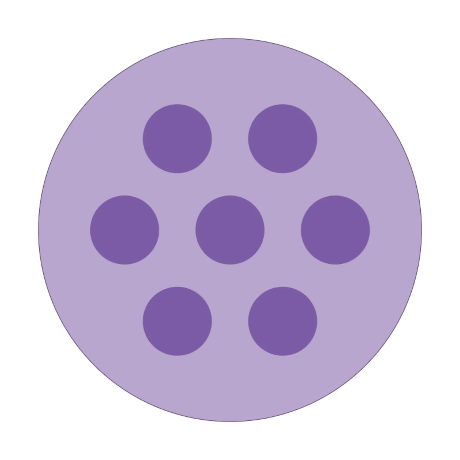 Iris Cluster — 2D floor-plan symbol
