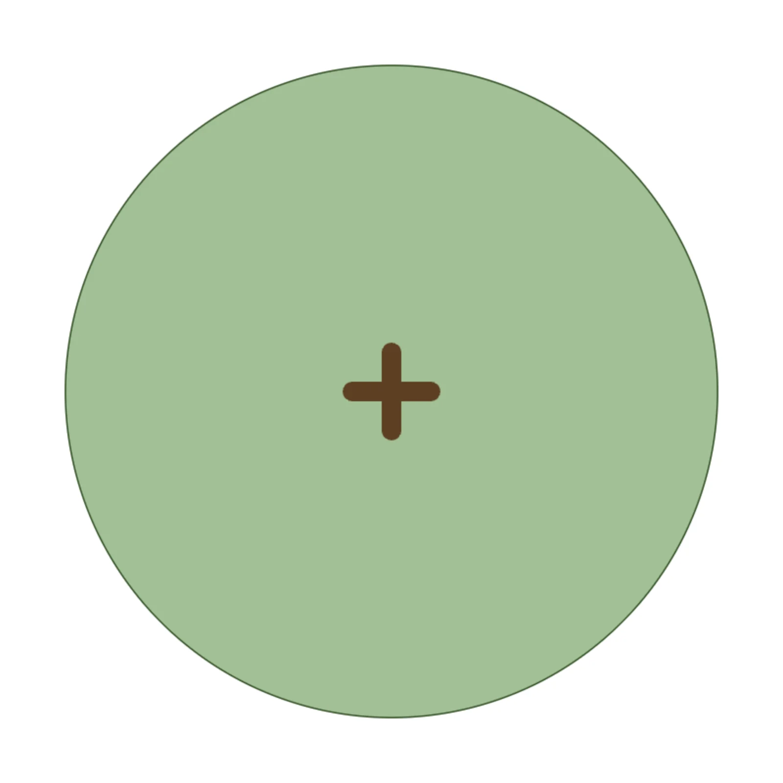 Medium Shade Tree — 2D floor-plan symbol