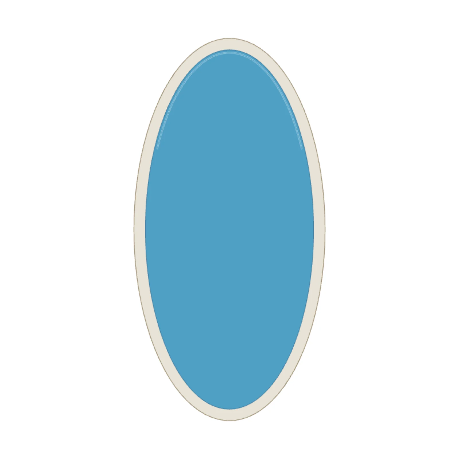 Oval Pool 14×28 — 2D floor-plan symbol