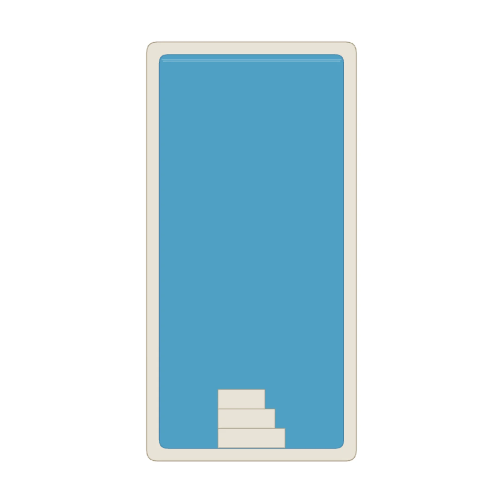 Rectangular Pool 12×24 — 2D floor-plan symbol