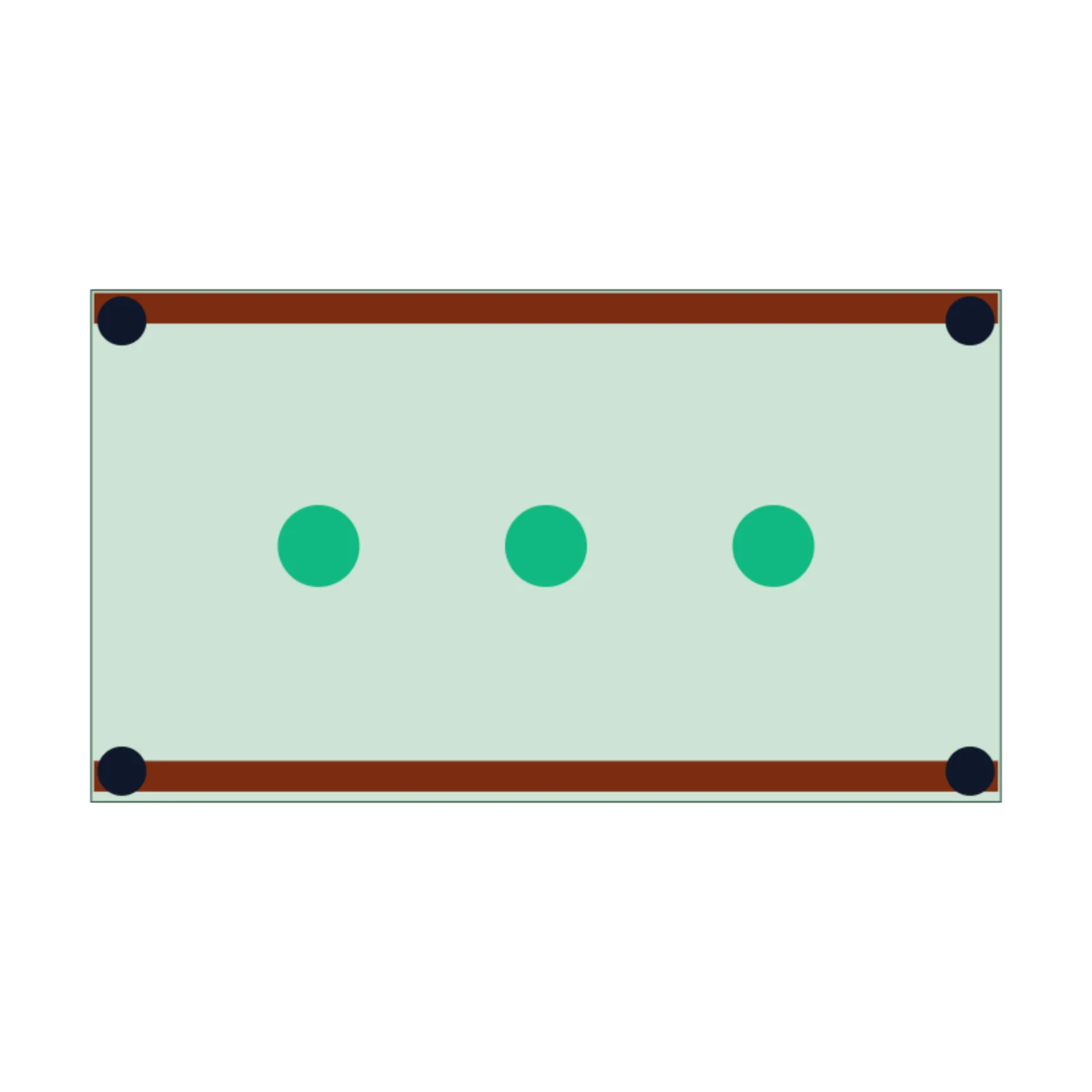Bar Cart — 2D floor-plan symbol
