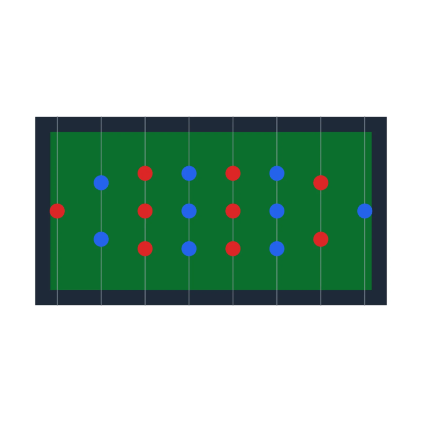 Foosball Table — 2D floor-plan symbol