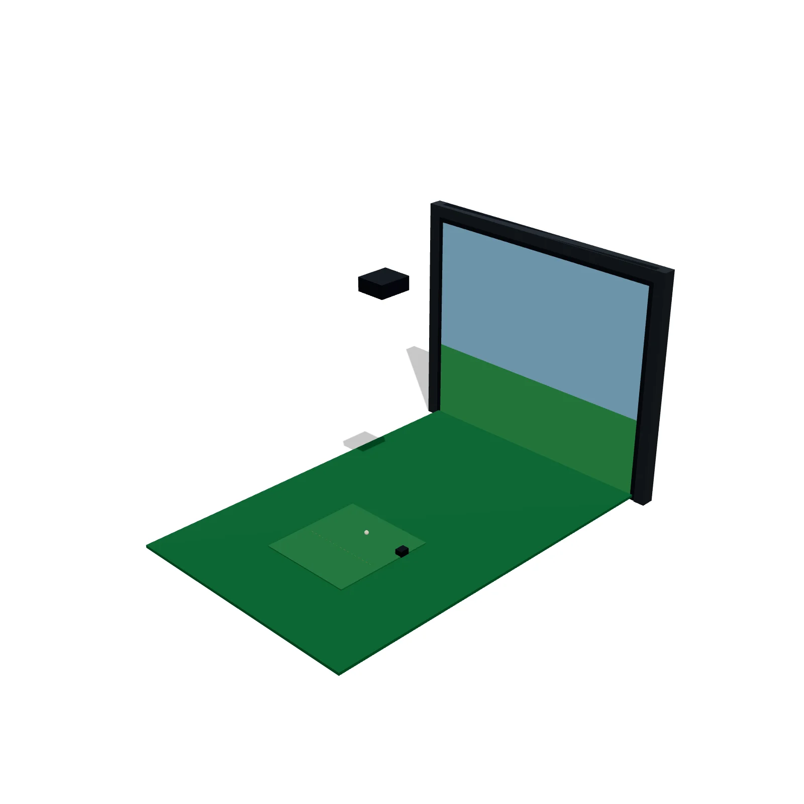 Golf Simulator — 3D preview