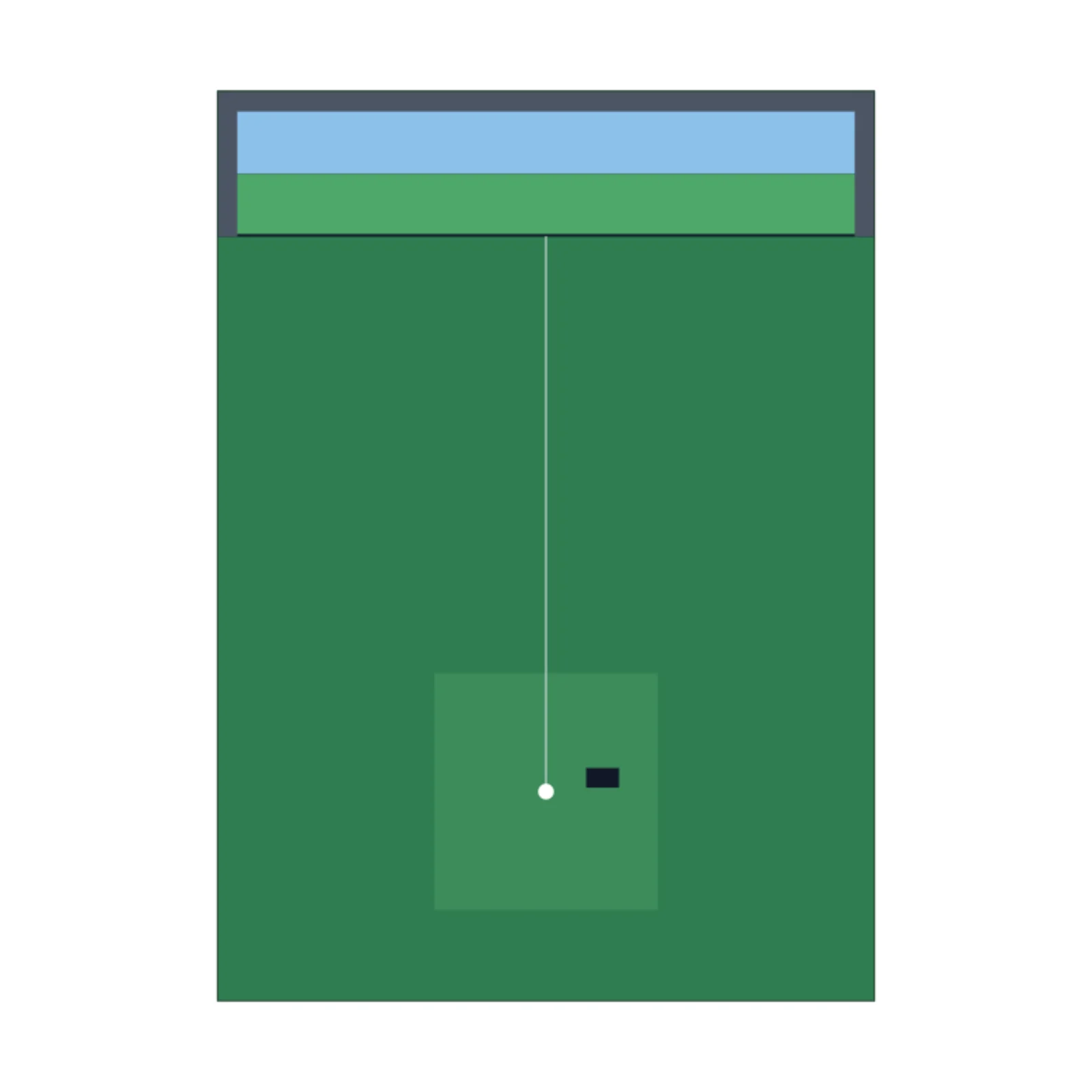 Golf Simulator (Pro) — 2D floor-plan symbol