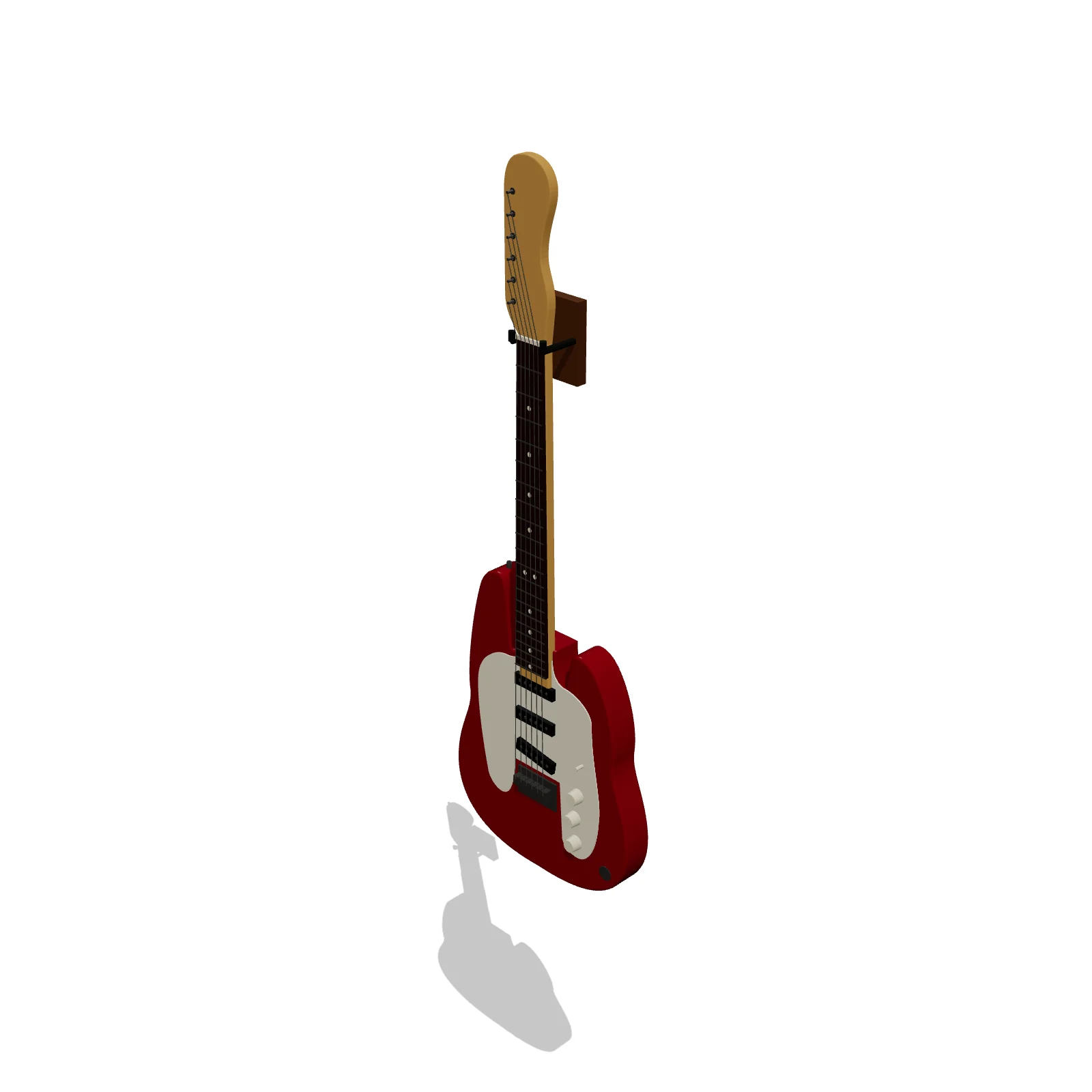 Electric Guitar (Wall Hanger) — 3D model preview — RoomSketch3D room planner app