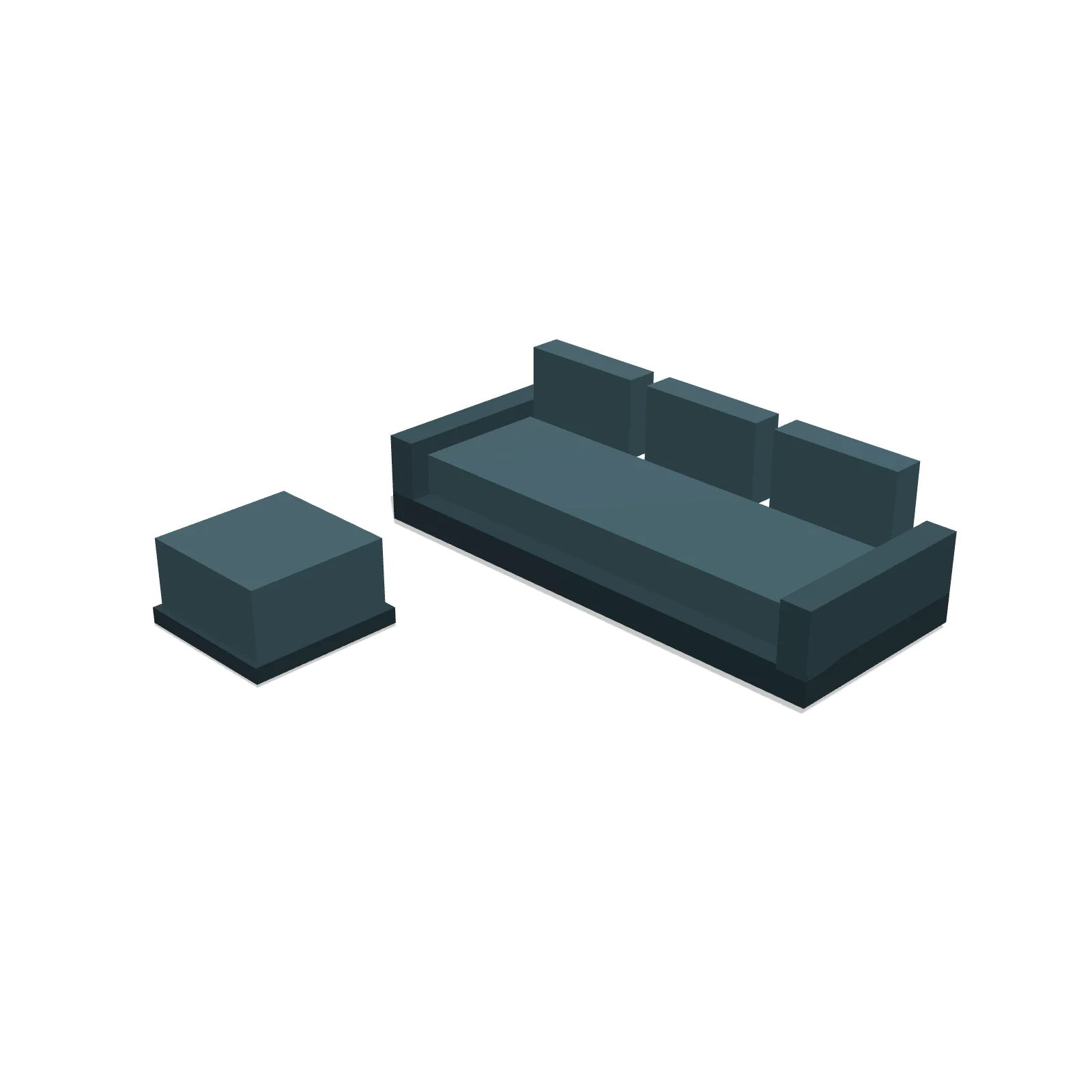 Sectional + Ottoman — 3D preview