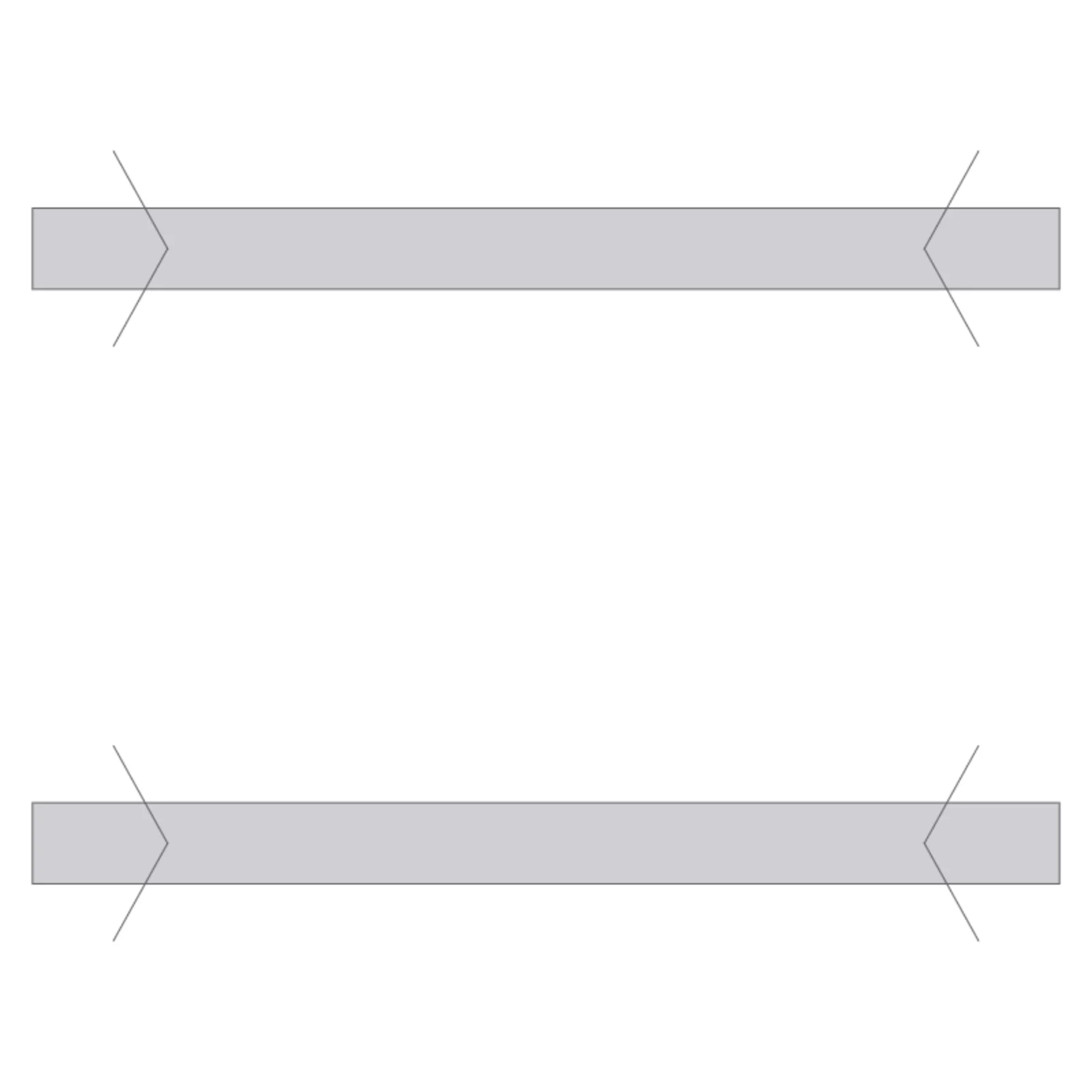 Sawhorse Pair — 2D floor-plan symbol — RoomSketch3D floor plan creator