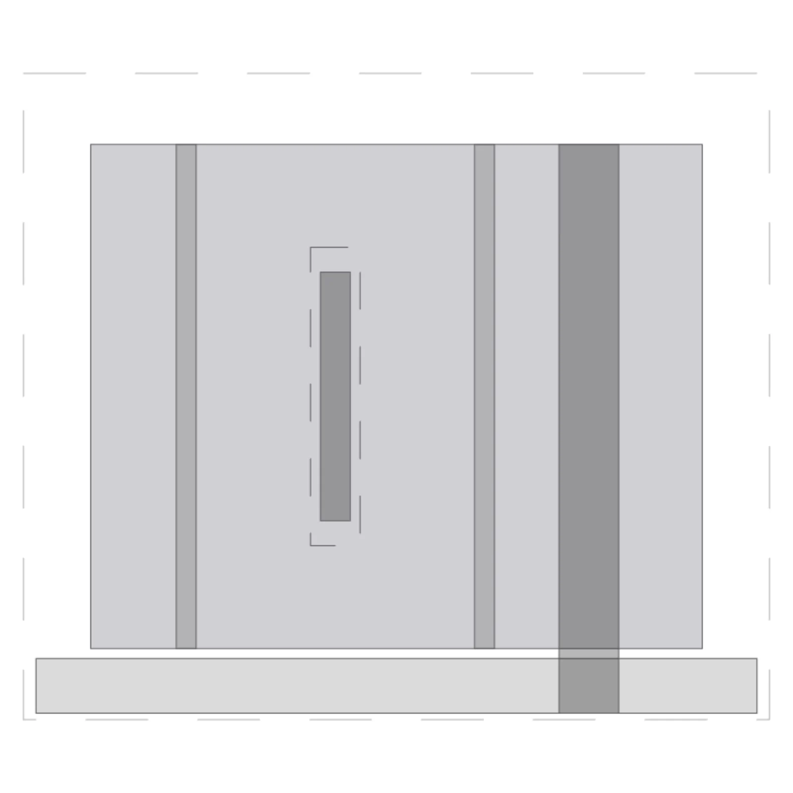 Jobsite Table Saw — 2D floor-plan symbol — RoomSketch3D floor planner
