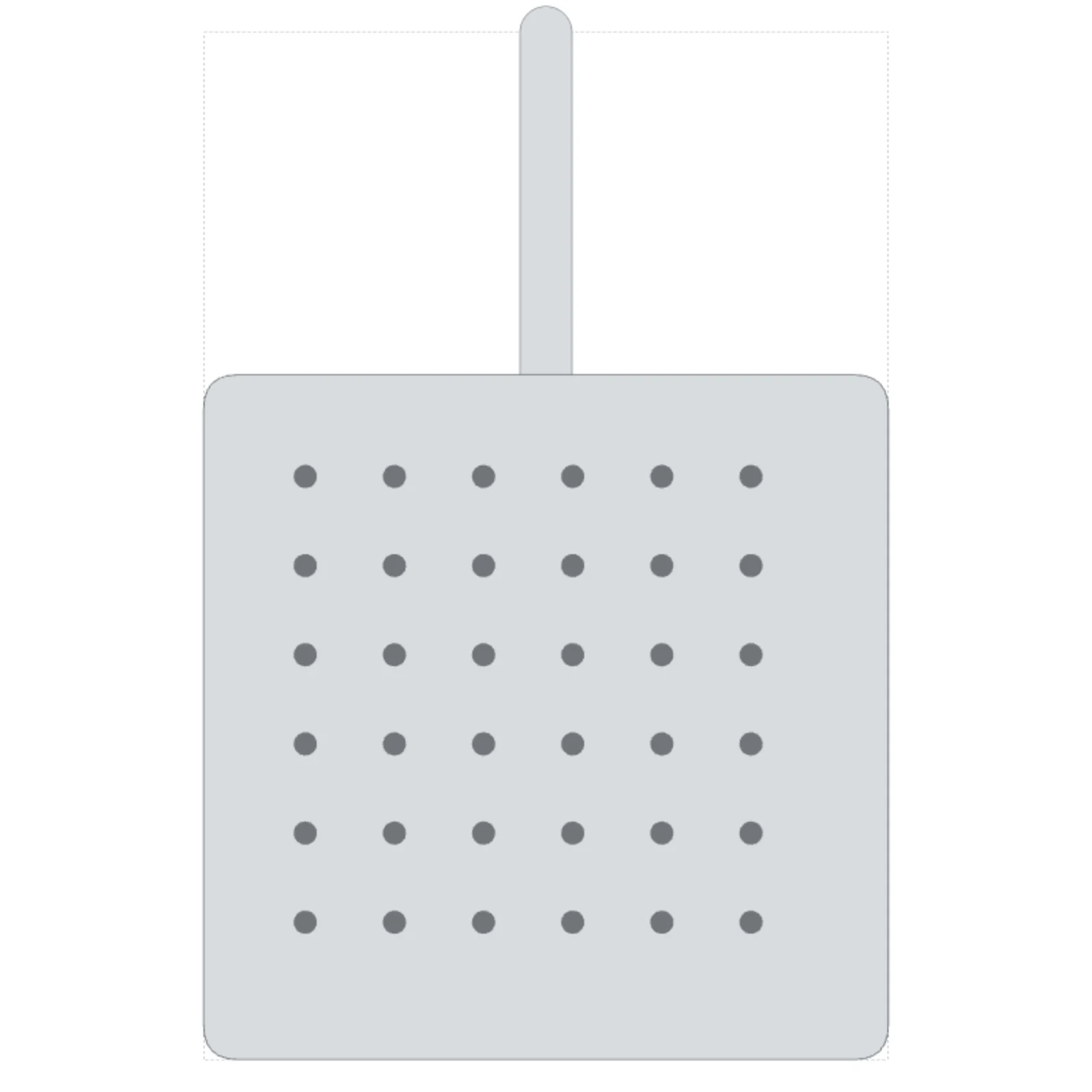 Rain Shower Head (Wall Arm) — 2D floor-plan symbol — RoomSketch3D floor planner