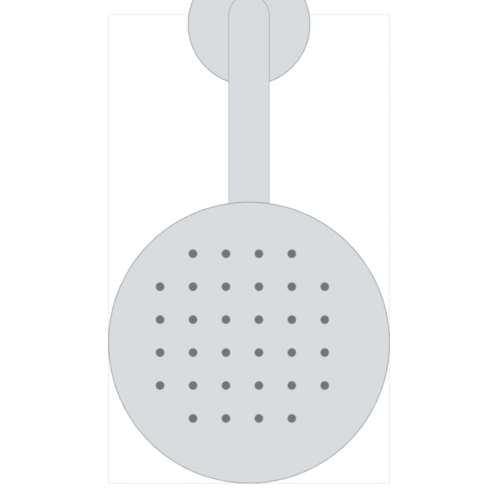 Shower Head — 2D floor-plan symbol — RoomSketch3D floor plan creator