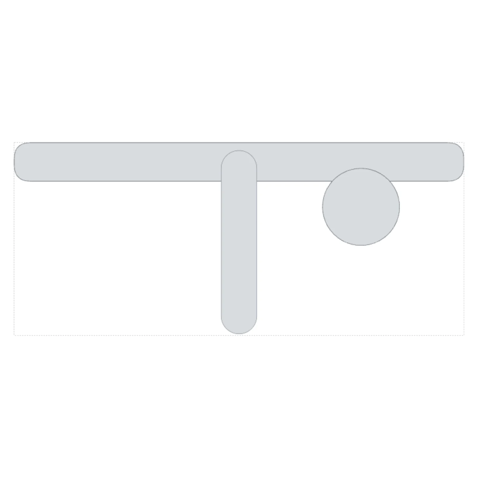 Shower Control with Diverter — 2D floor-plan symbol — RoomSketch3D 3D floorplan software