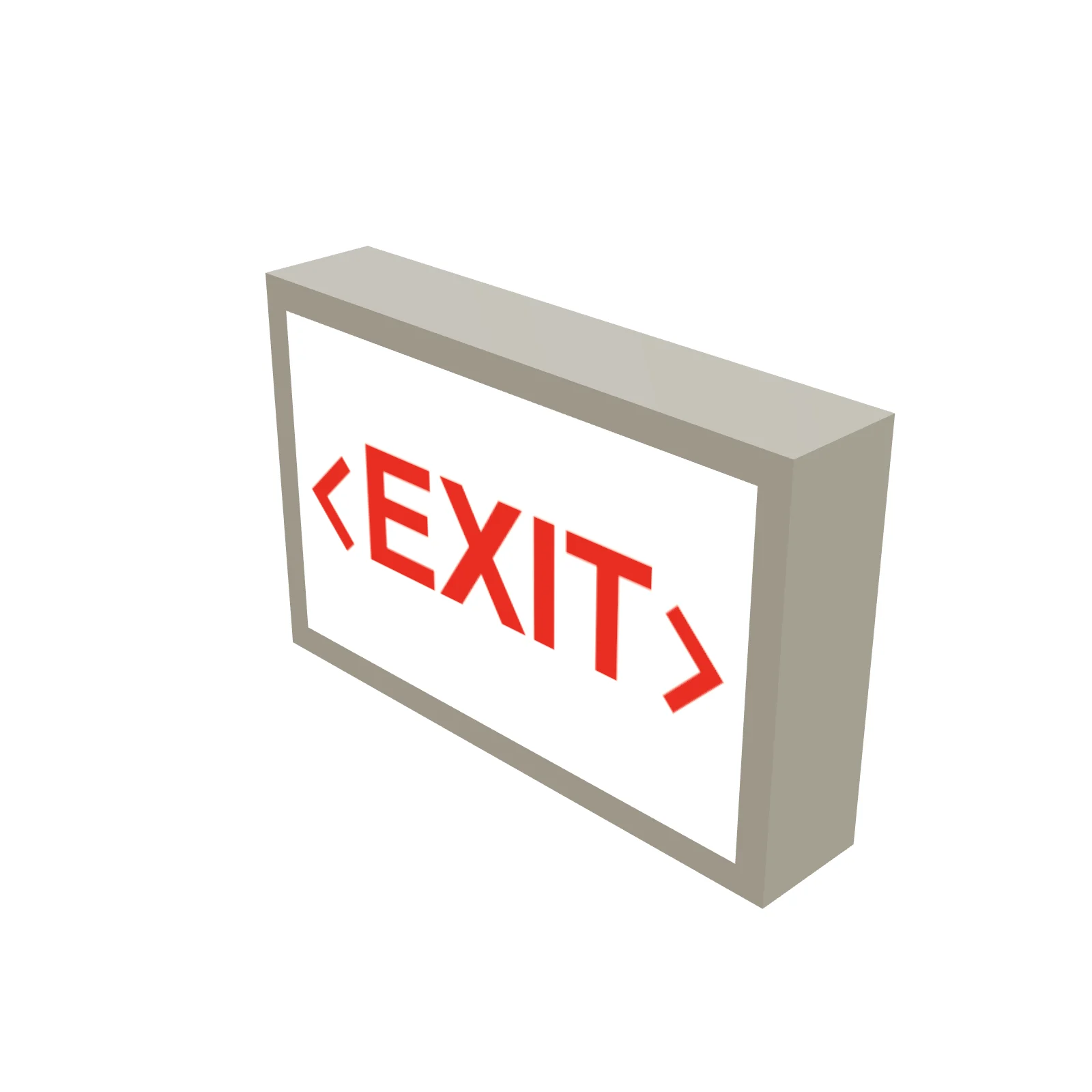 Exit Sign (US) — 3D preview — RoomSketch3D floor plan creator