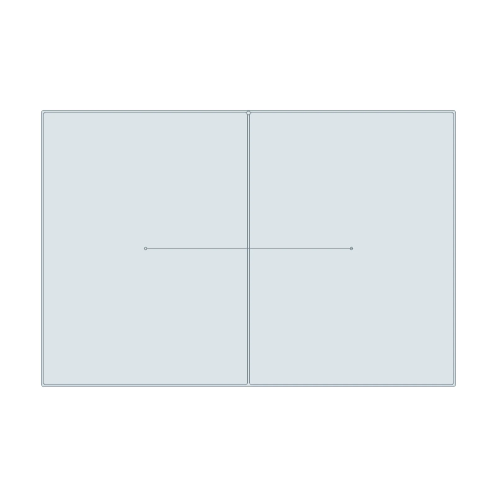 Double Bowl 33" — 2D floor-plan symbol