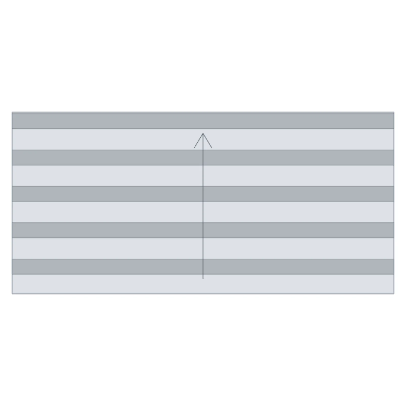 Bleachers 5-Row (21 ft) — 2D floor-plan symbol — RoomSketch3D room planner app